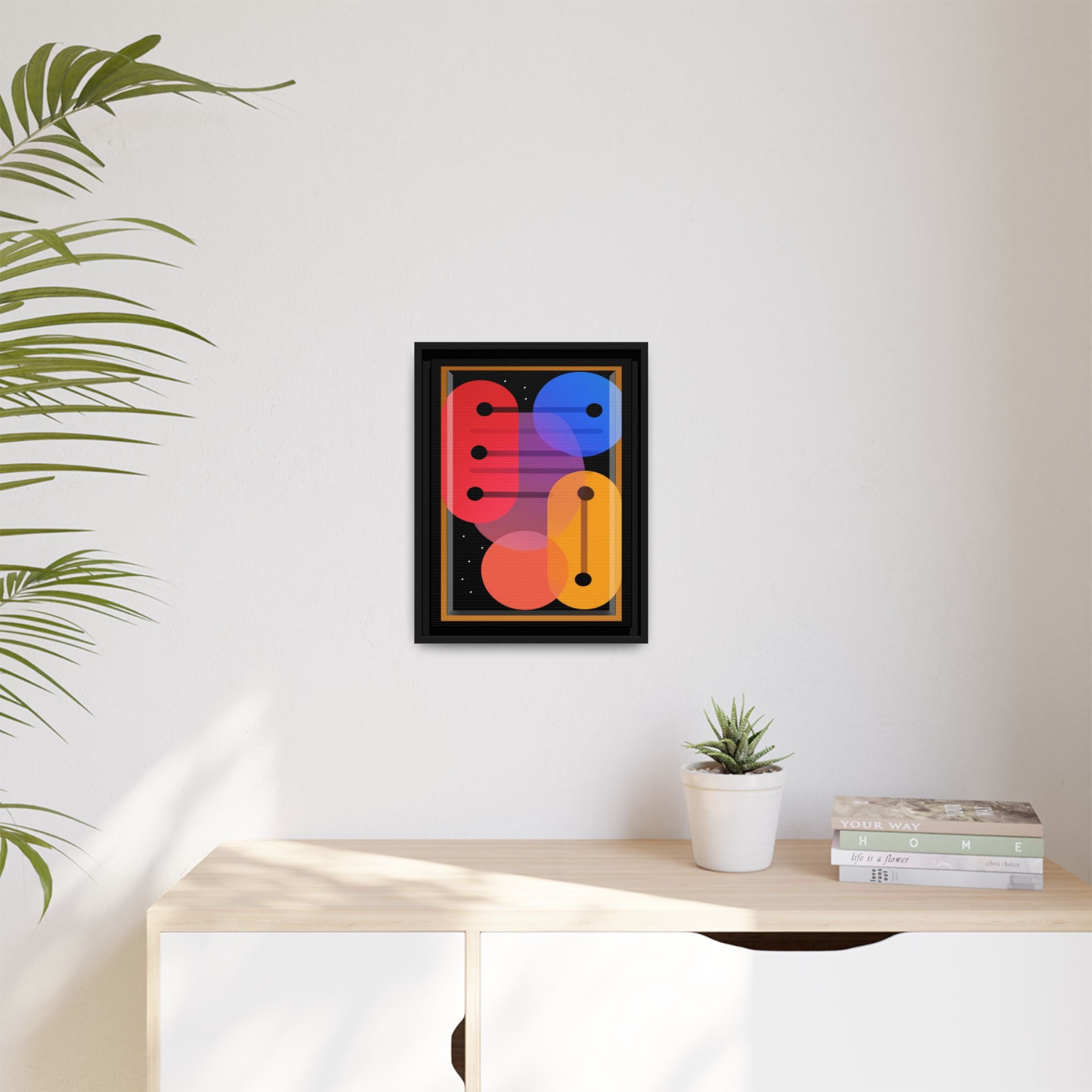 Celestial Geometry: Organic Shapes in Motion, Digital Abstract Composition, Vibrant Color Intersections   |   Custom Orders Accepted