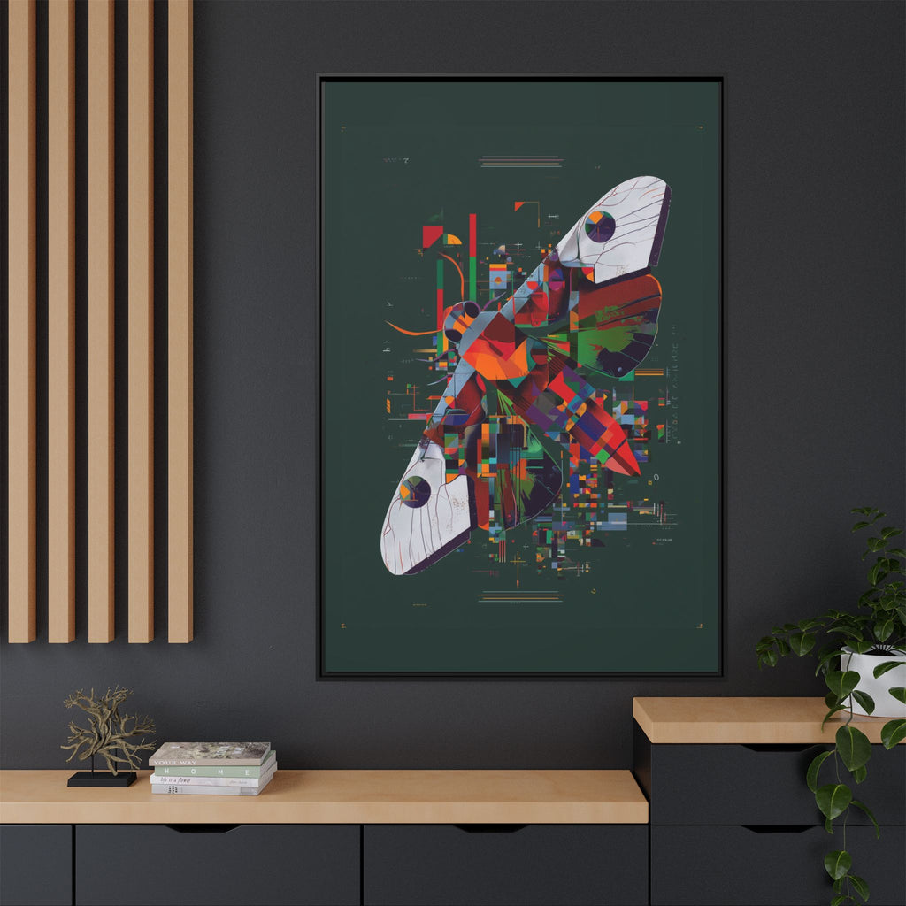 Digital Metamorphosis Framed Print: Geometric Butterfly Abstrac, Cubist Technological   |  Personalized & Custom Orders Available