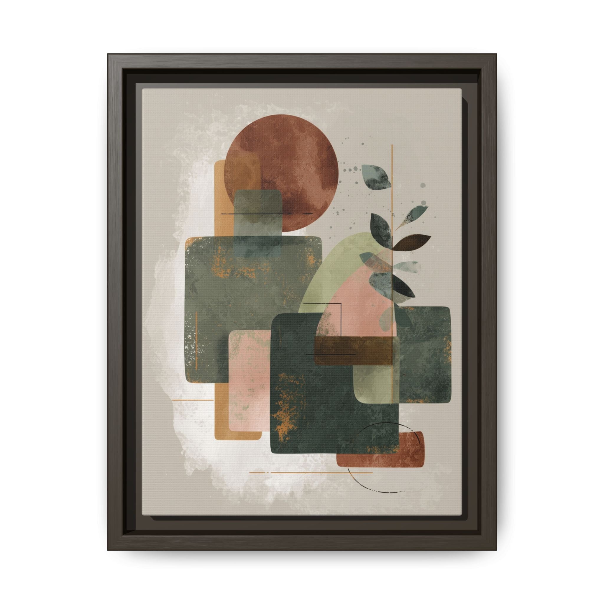 Geometric Harmony: Abstract Watercolor Composition, Mid-Century Modern Design, Organic Shapes   |   Custom Orders Accepted