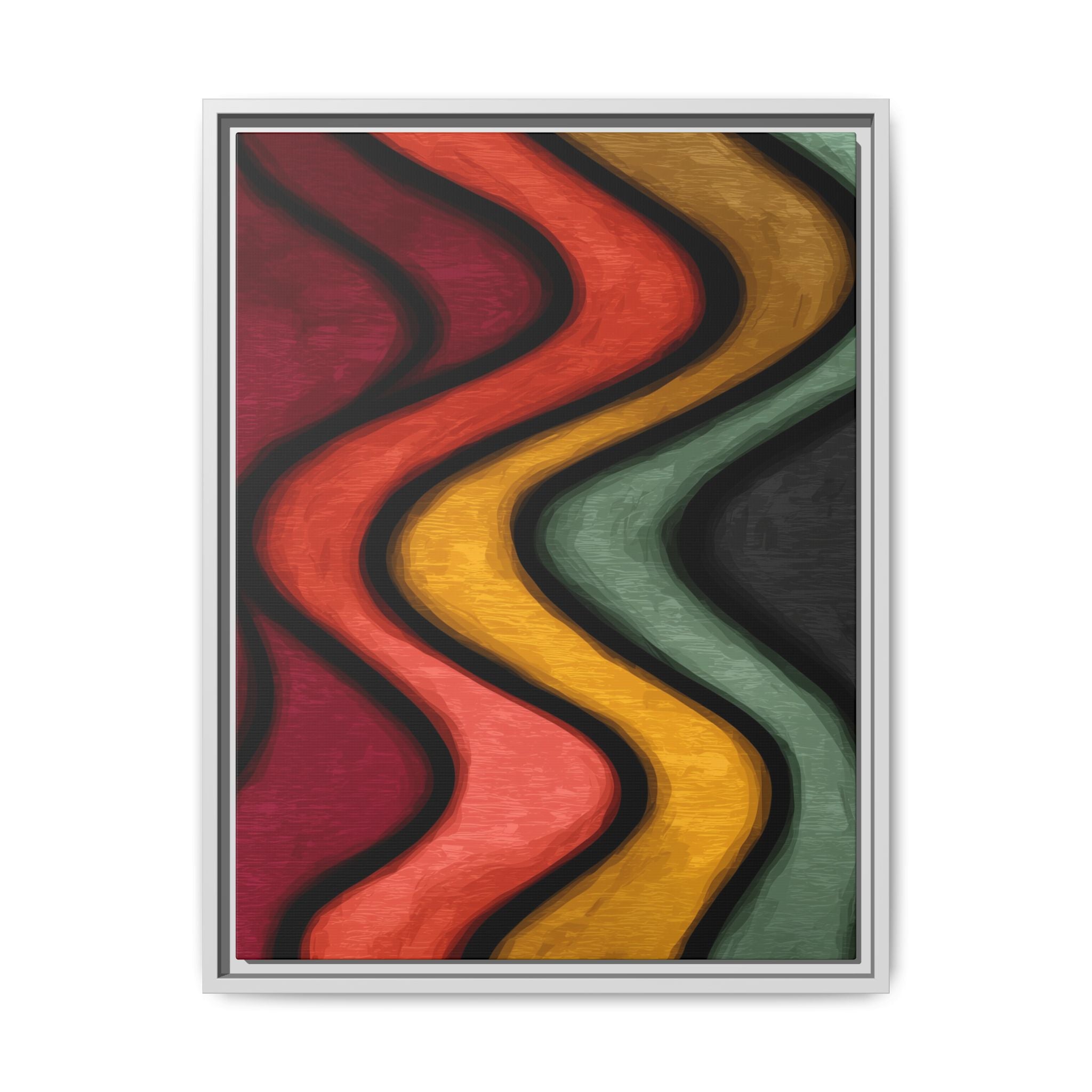 Undulating Rhythms: Vertical Wave Abstractions, Digital Color Flow, Minimalist Organic Motion   |   Custom Orders Accepted