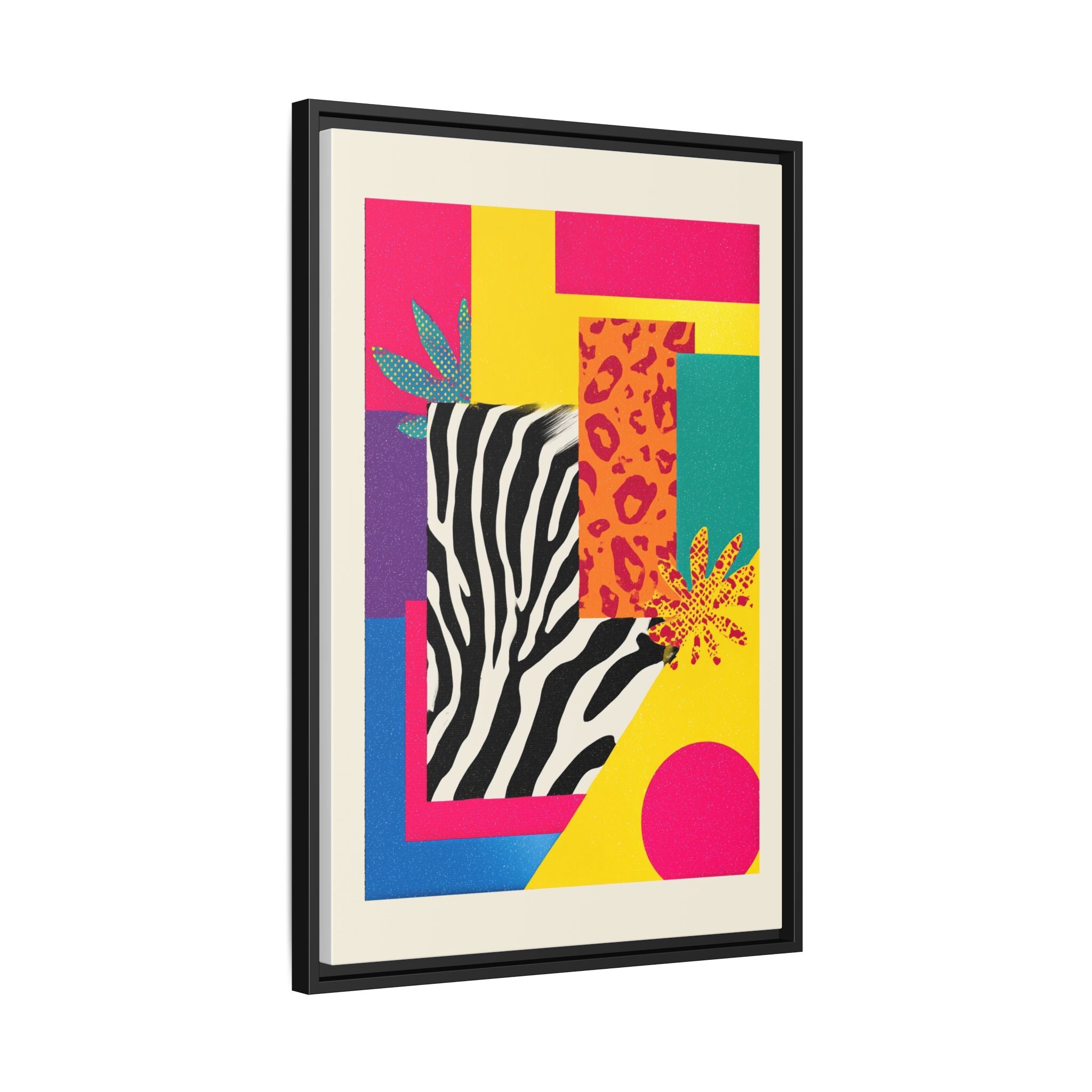 Zebra Stripes & Leopard Spots: 80s Pop Art Design, Memphis Style Graphic, Geometric Color Block Pattern   |   Custom Orders Accepted