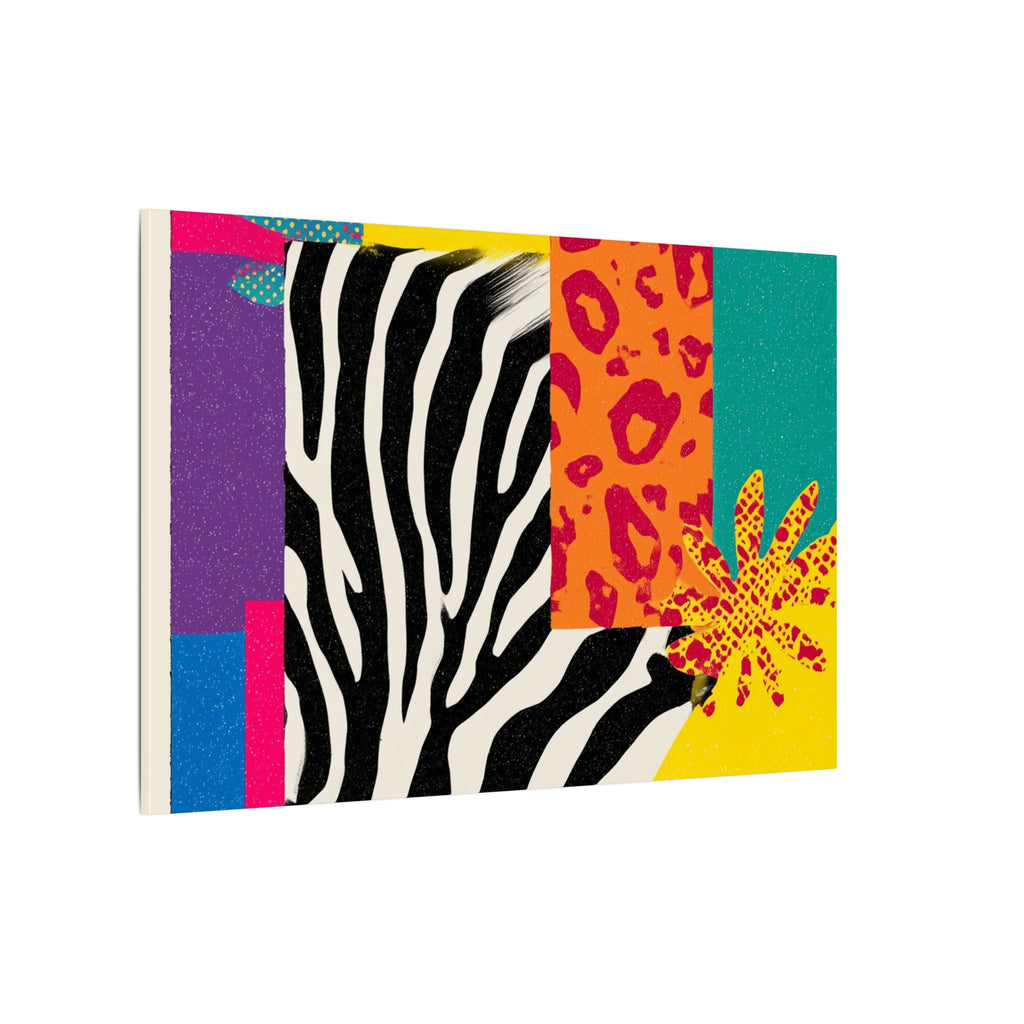 Pop Geometry: Zebra Leopard Fusion, Geometric Color Block, Modern Abstract Design   |   Custom Orders Accepted