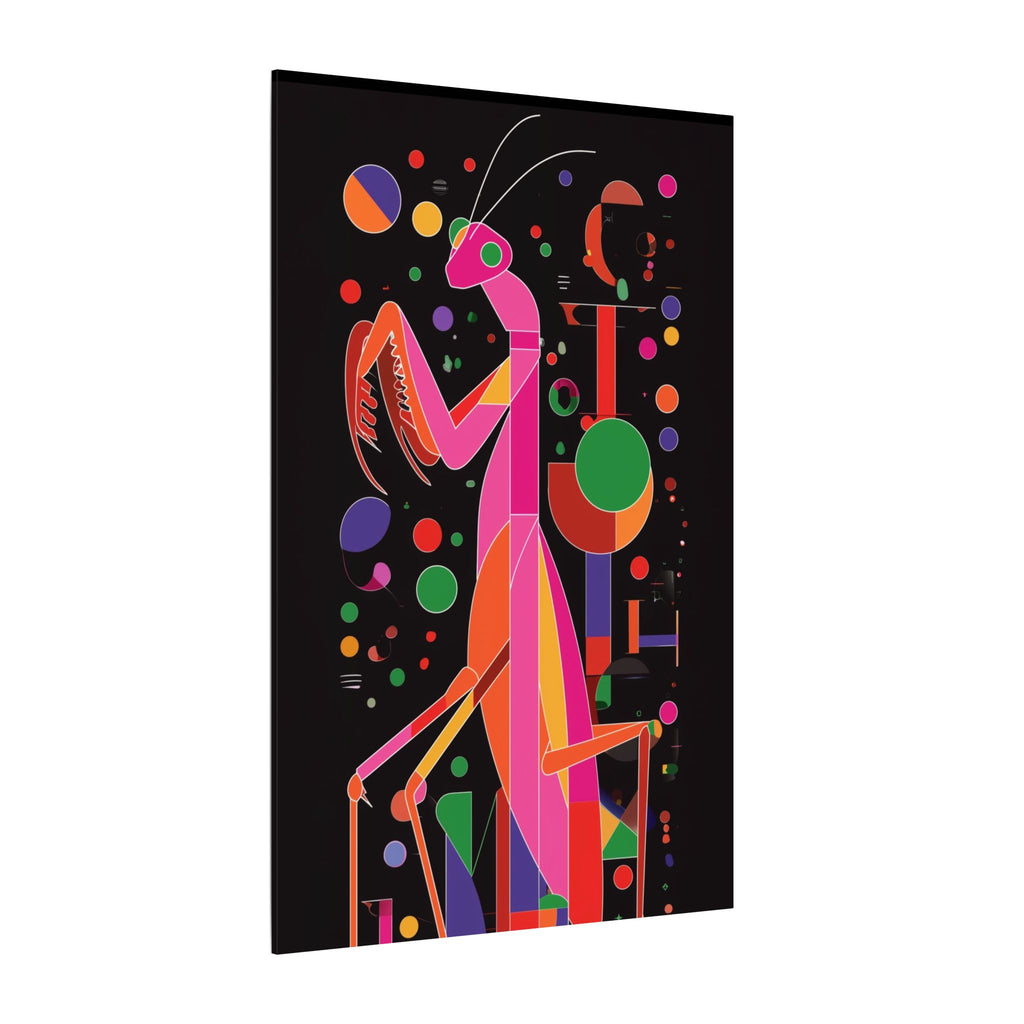 Geometric Mantis: Vibrant Abstract Insect Art, Modernist Design Collection   |    Custom Orders Available