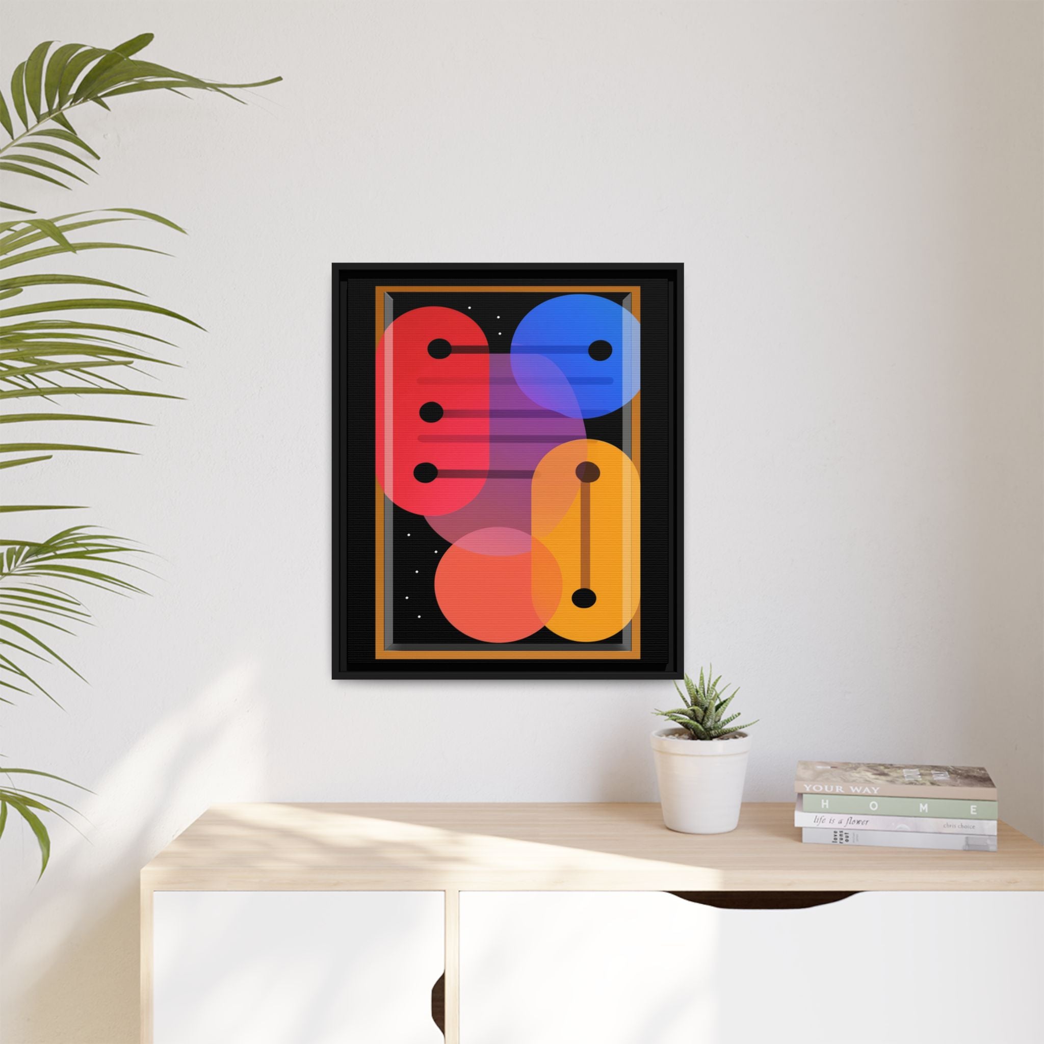 Celestial Geometry: Organic Shapes in Motion, Digital Abstract Composition, Vibrant Color Intersections   |   Custom Orders Accepted