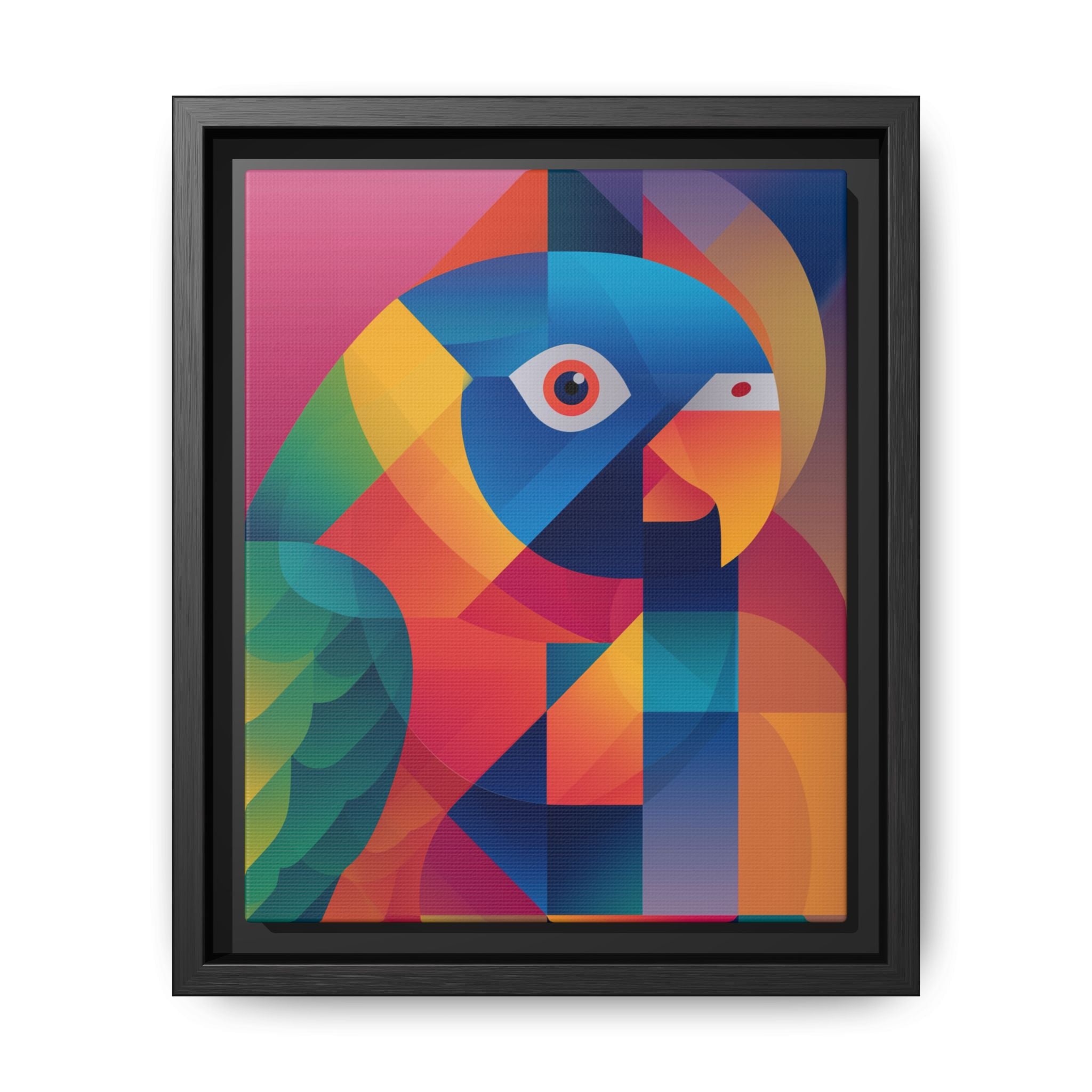 Cubist Parrot Prisma: Geometric Bird Design, Modern Angular Art   |    Custom Orders Available