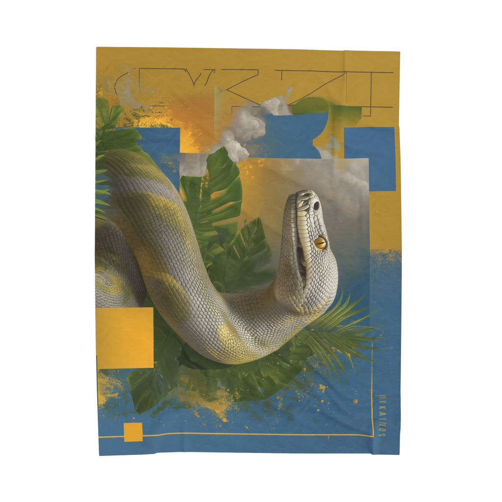 Serpent of Geometric Rhythms: Digital Tropical Scales, Abstract Wildlife Fusion   |    Custom Orders Available