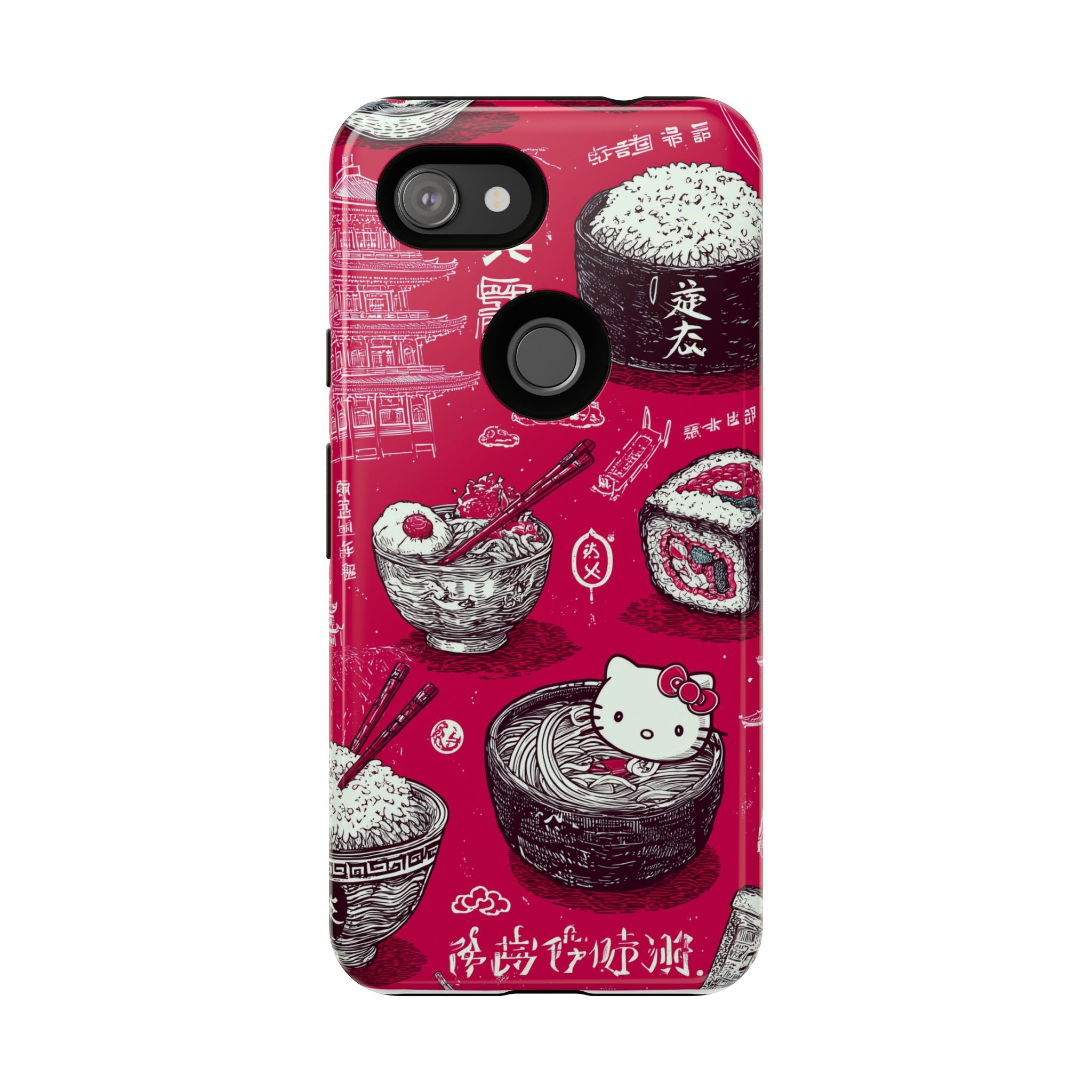 Japanese Kitty Vibrant Phone Case - Tough Case | Funky, Colorful, Unique Design for Personalization, Gift, Accessory, Protection, Trendy