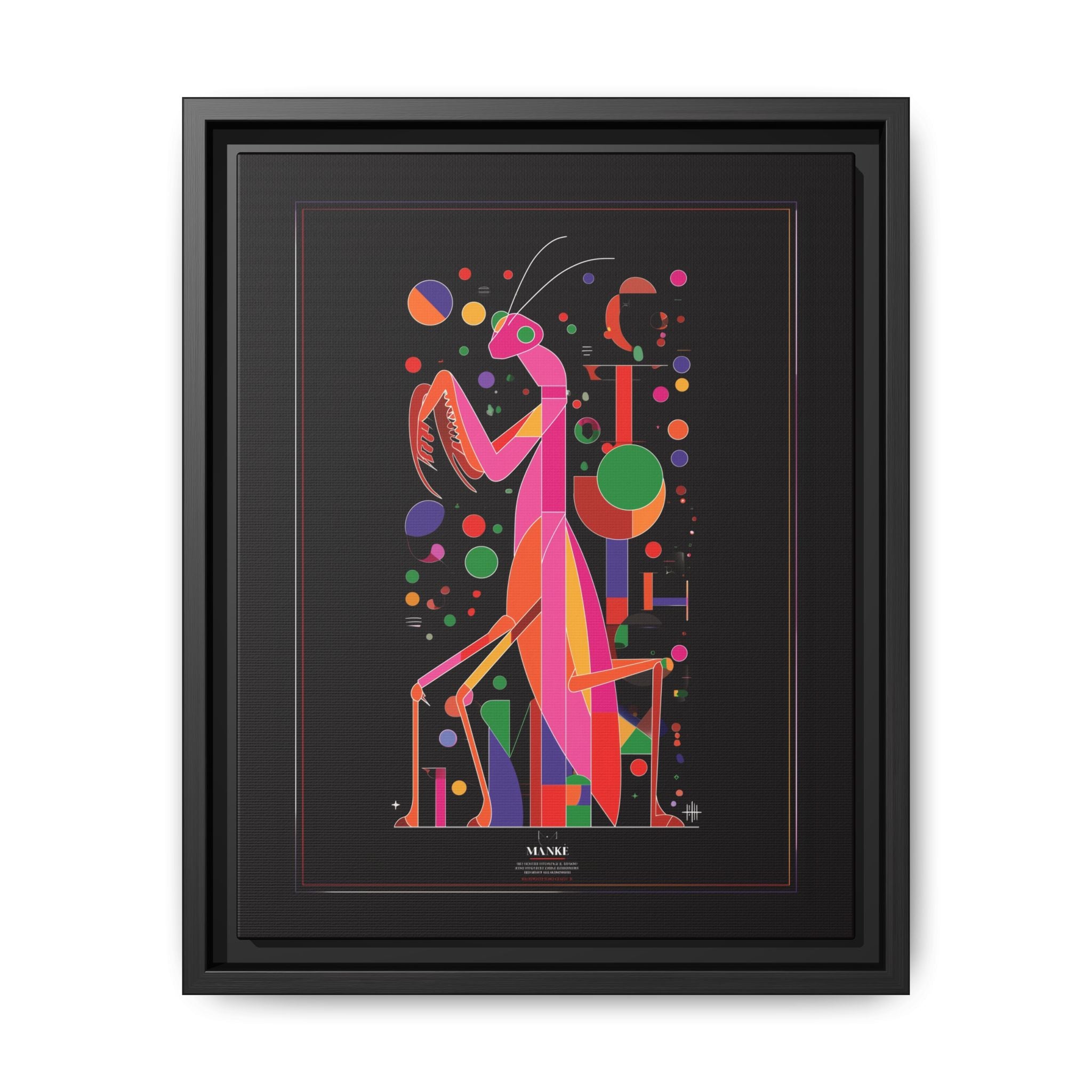 MANKE: Geometric Praying Mantis, Cubist Color Block Design   |    Custom Orders Available