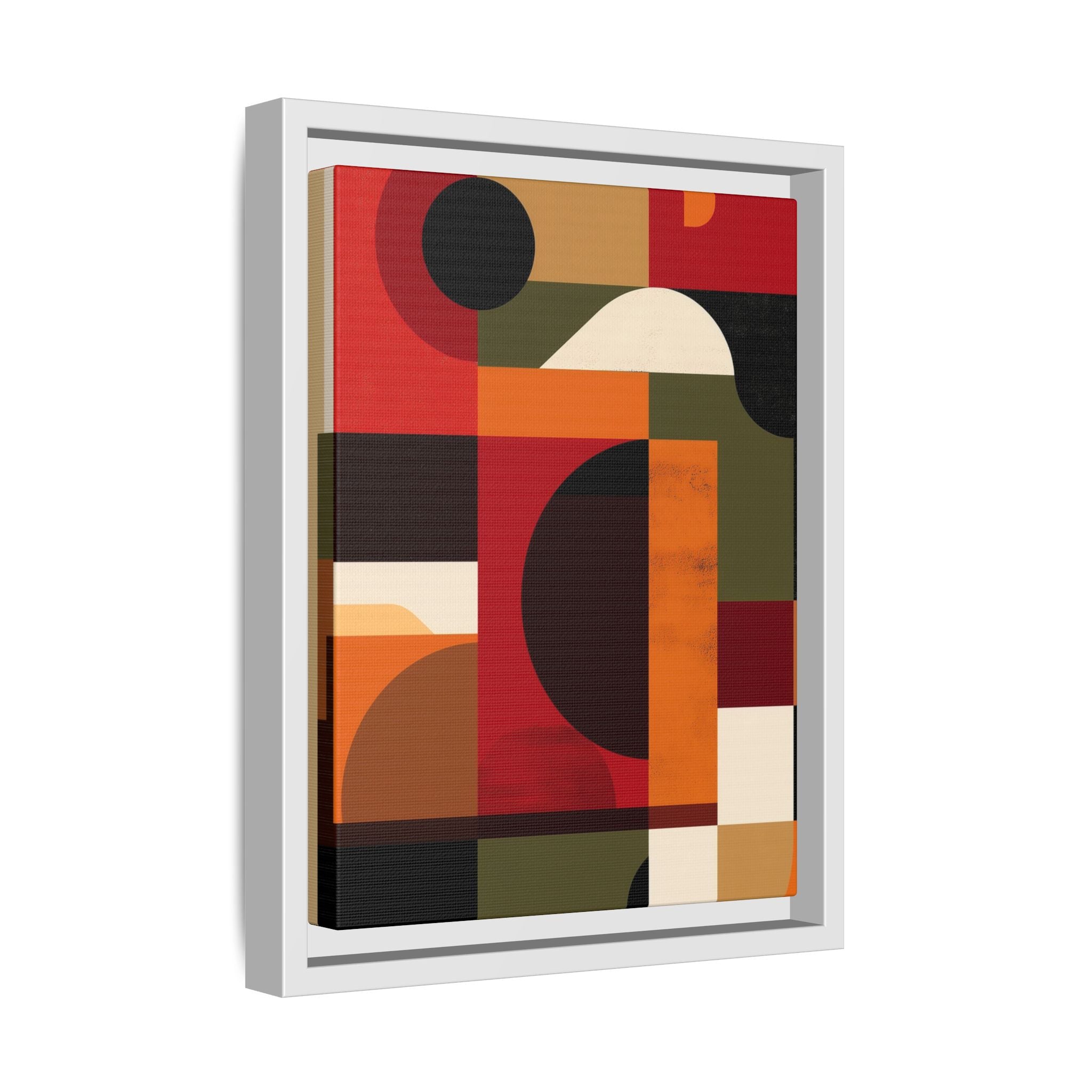 Geometric Convergence: Abstract Bauhaus Design, Constructivist Color Blocks, Architectural Art Composition   |   Custom Orders Accepted