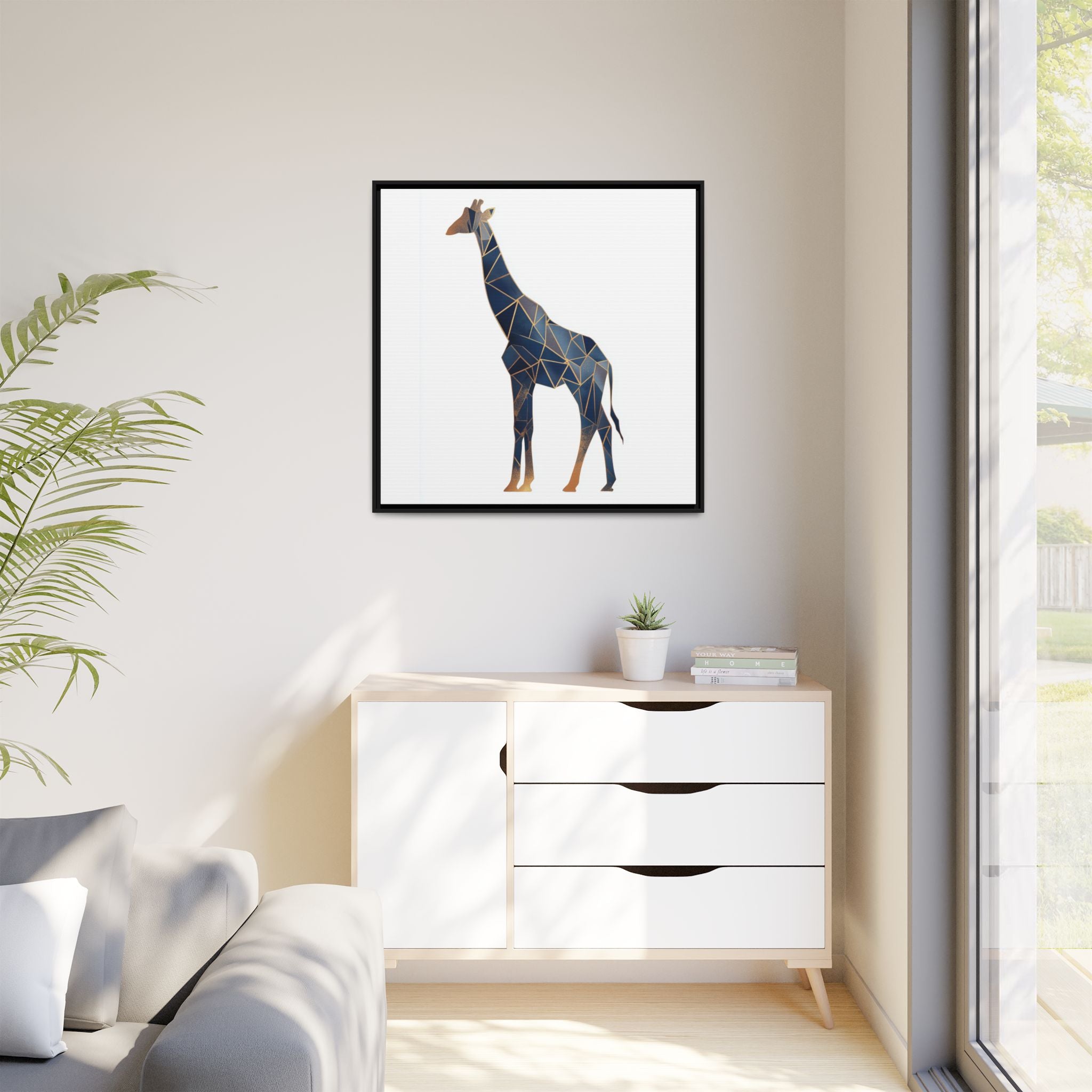 Geometric Giraffe: Modern Wildlife Art, Angular Minimalist Design   |  Personalized & Custom Orders Available