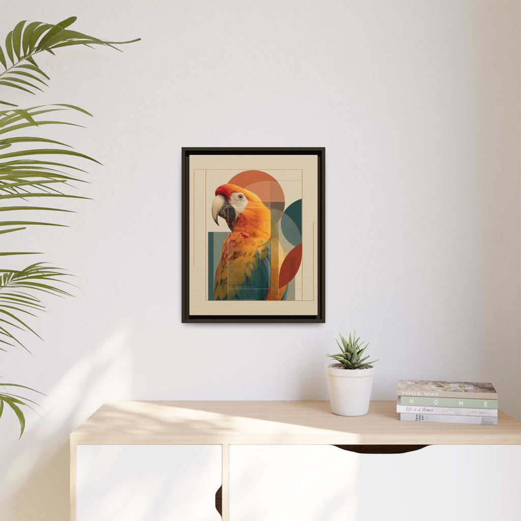 Macaw Geometry: Vibrant Avian Portrait, Modernist Graphic Design   |  Personalized & Custom Orders Available