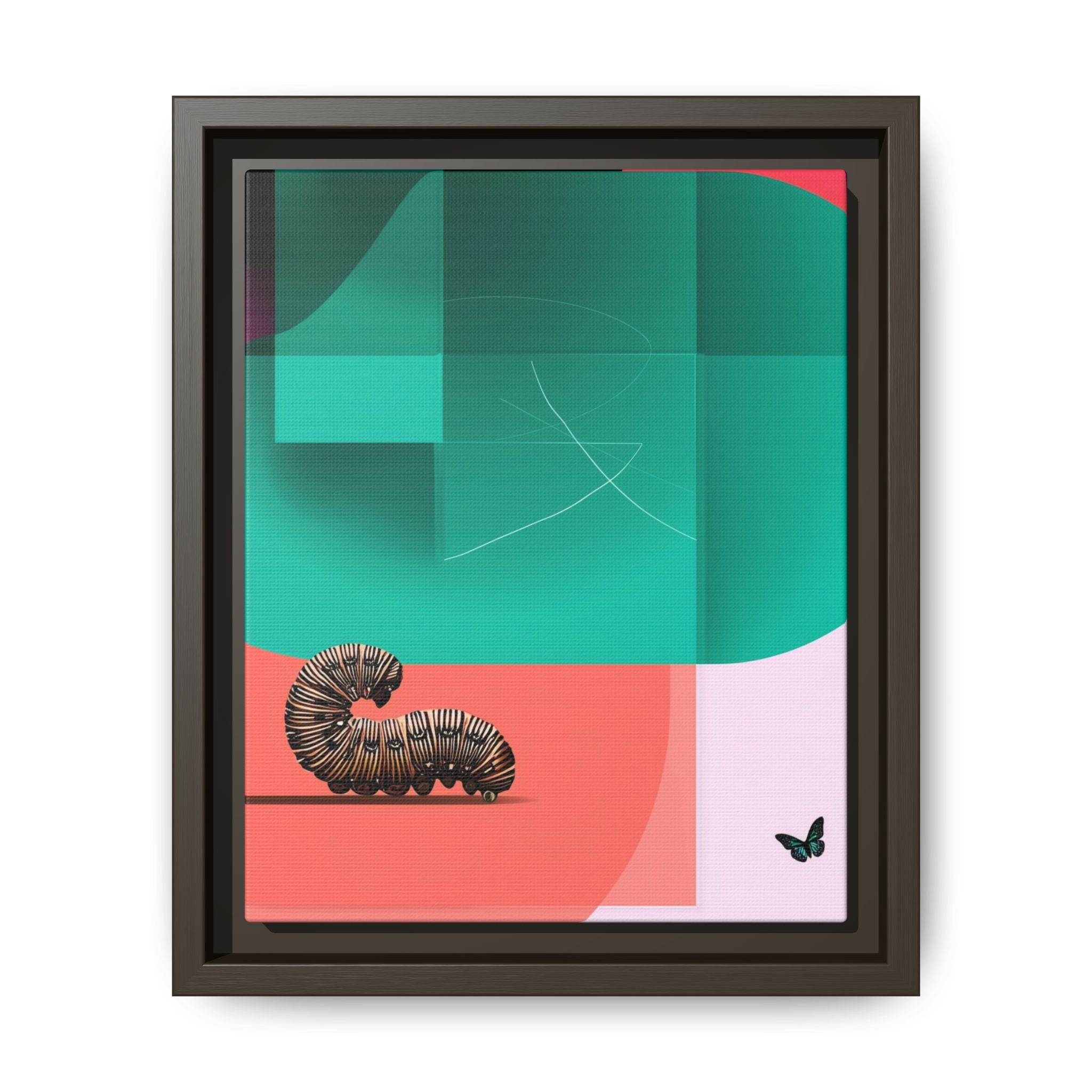 Metamorphosis Geometry Framed Print : Vintage Botanical Illustration, Abstract Geometric Design   |  Personalized & Custom Orders Available