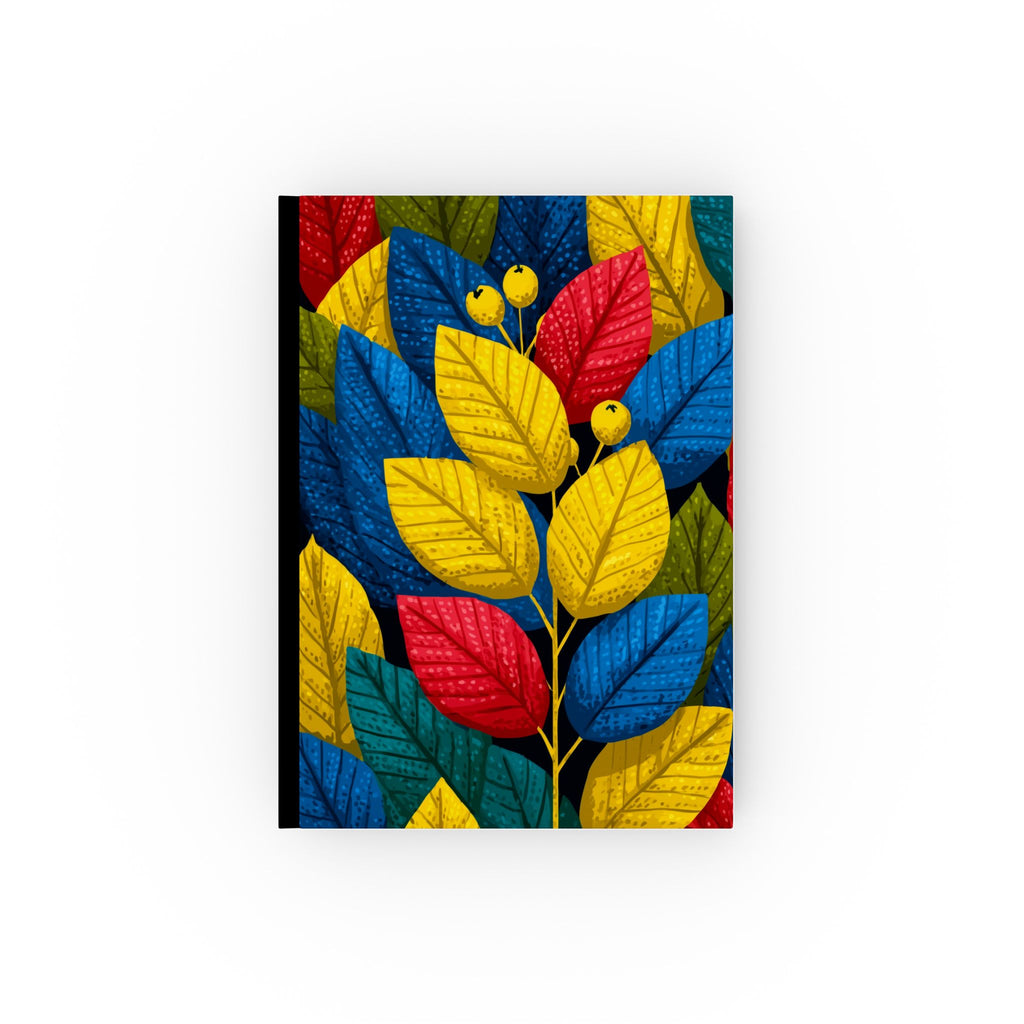 Leafscape in Chromatic Bloom: Contemporary Botanical Illustration, Dotted Texture Design, Vibrant Color Palette | Custom Orders Accepted