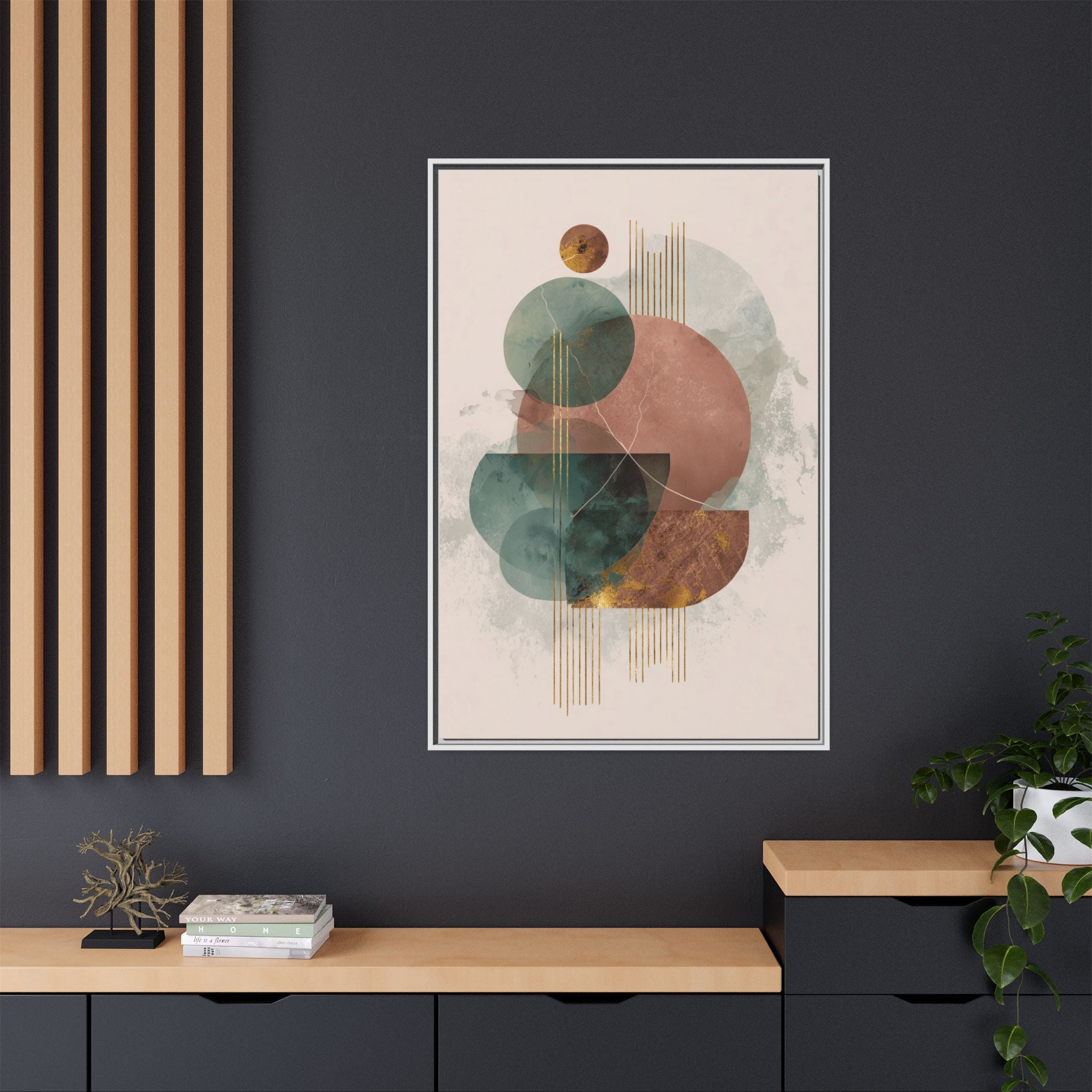 Translucent Geometries: Abstract Circles, Mid-Century Minimalism, Watercolor Layers   |   Custom Orders Accepted