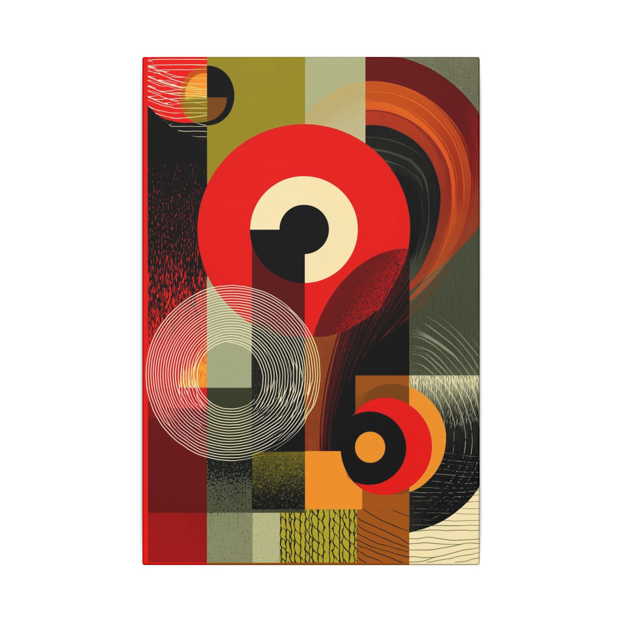 Geometric Convergence: Mid-Century Modern Abstract, Constructivist Design Principles, Bold Chromatic Composition   |   Custom Orders