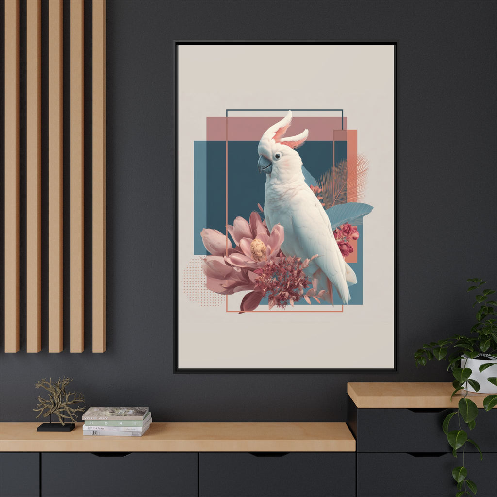 Ethereal Cockatoo: Geometric Wildlife Art, Digital Nature Portrait   |    Custom Orders Available