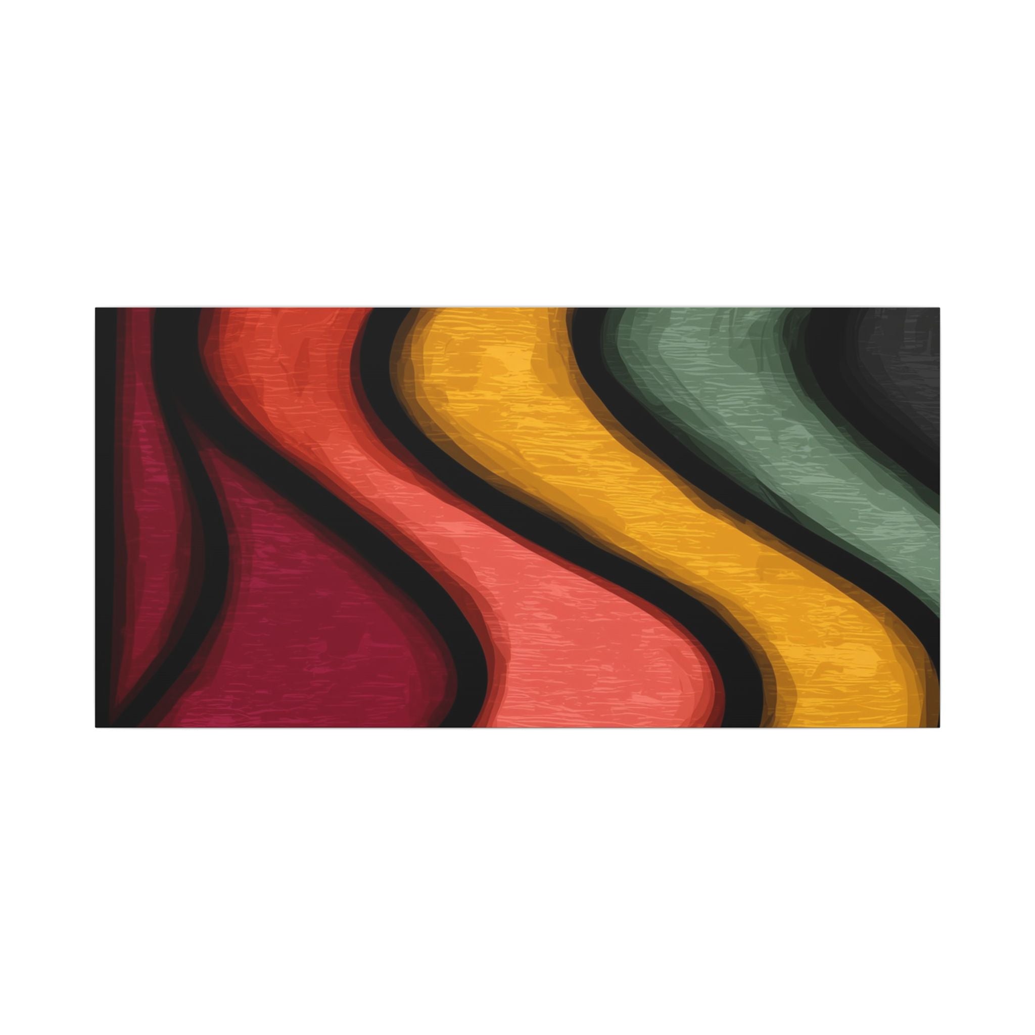 Autumnal Waves: Sinuous Organic Abstractions, Warm Color Landscape, Rhythmic Painterly Flow   |   Custom Orders Accepted