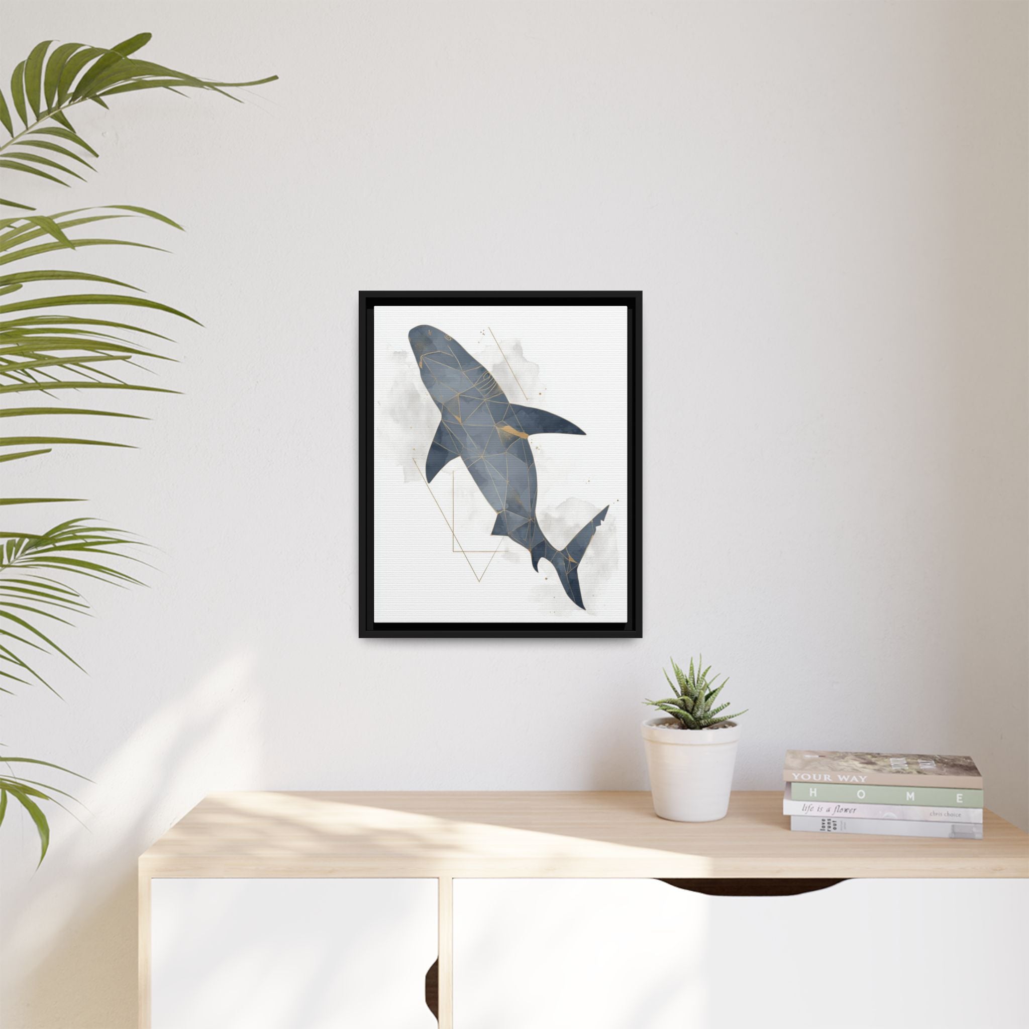 Aquatic Geometry: Shark Polygon Abstraction, Oceanic Digital Art   |  Personalized & Custom Orders Available