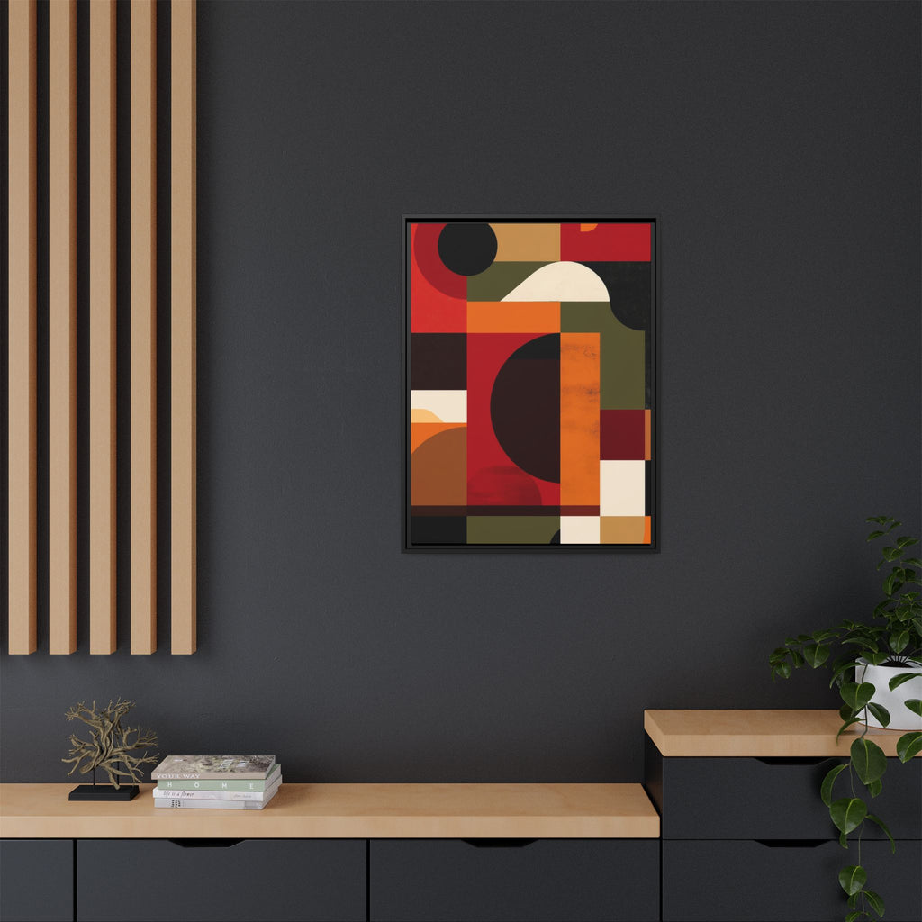 Geometric Convergence: Abstract Bauhaus Design, Constructivist Color Blocks, Architectural Art Composition   |   Custom Orders Accepted