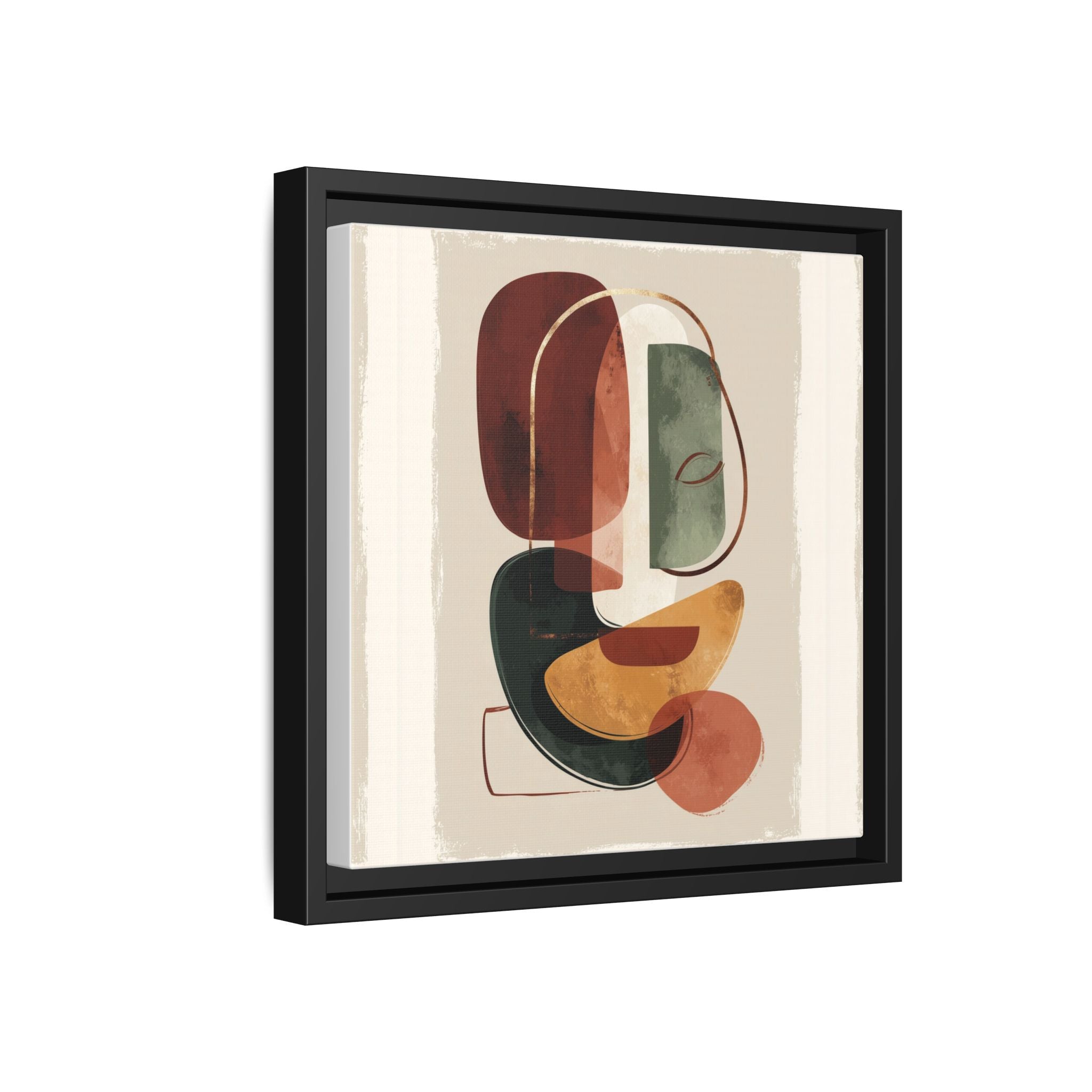 Layered Geometries: Mid-Century Modern Composition, Organic Abstract Design, Translucent Intersecting Shapes   |   Custom Orders Accepted