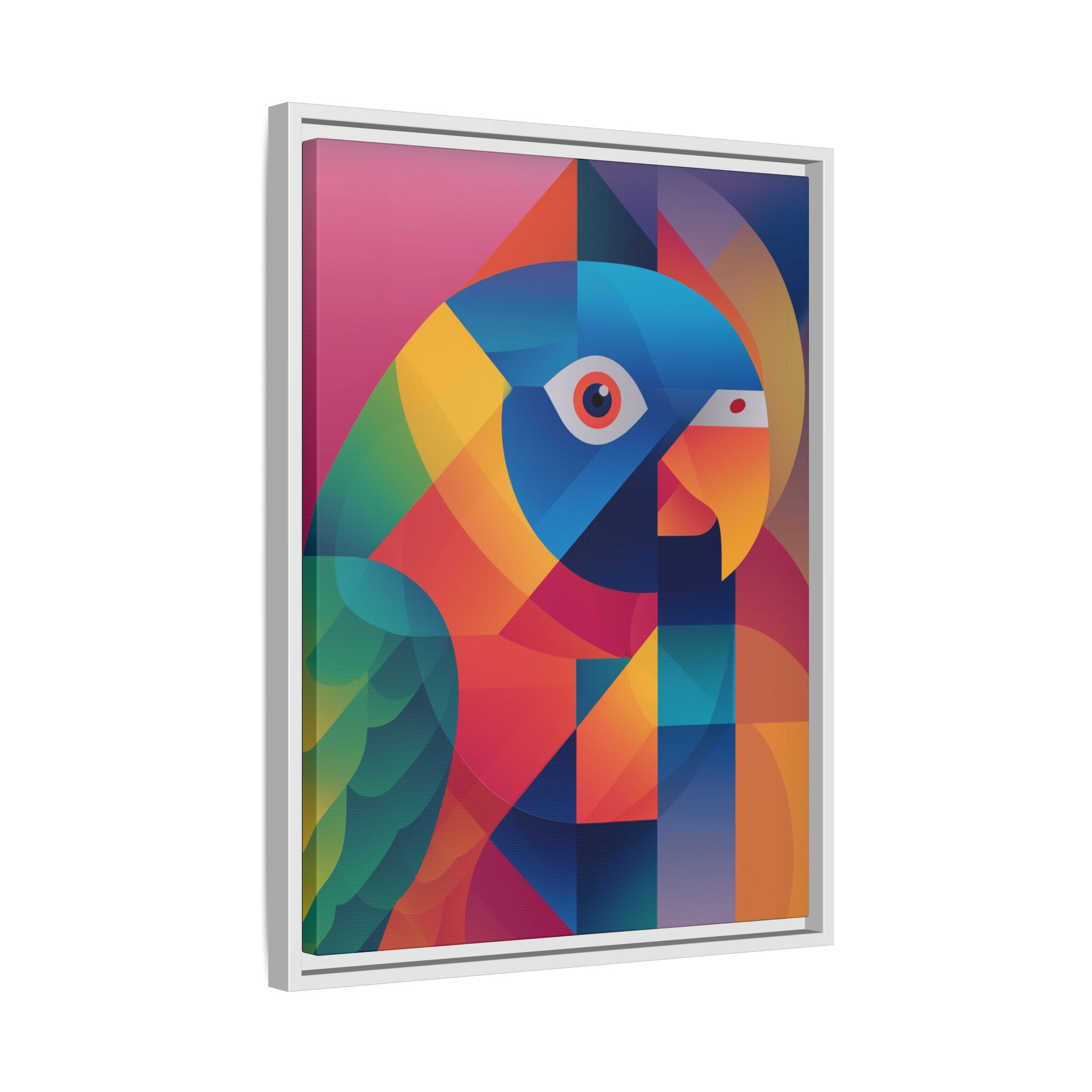 Cubist Parrot Prisma: Geometric Bird Design, Modern Angular Art   |    Custom Orders Available