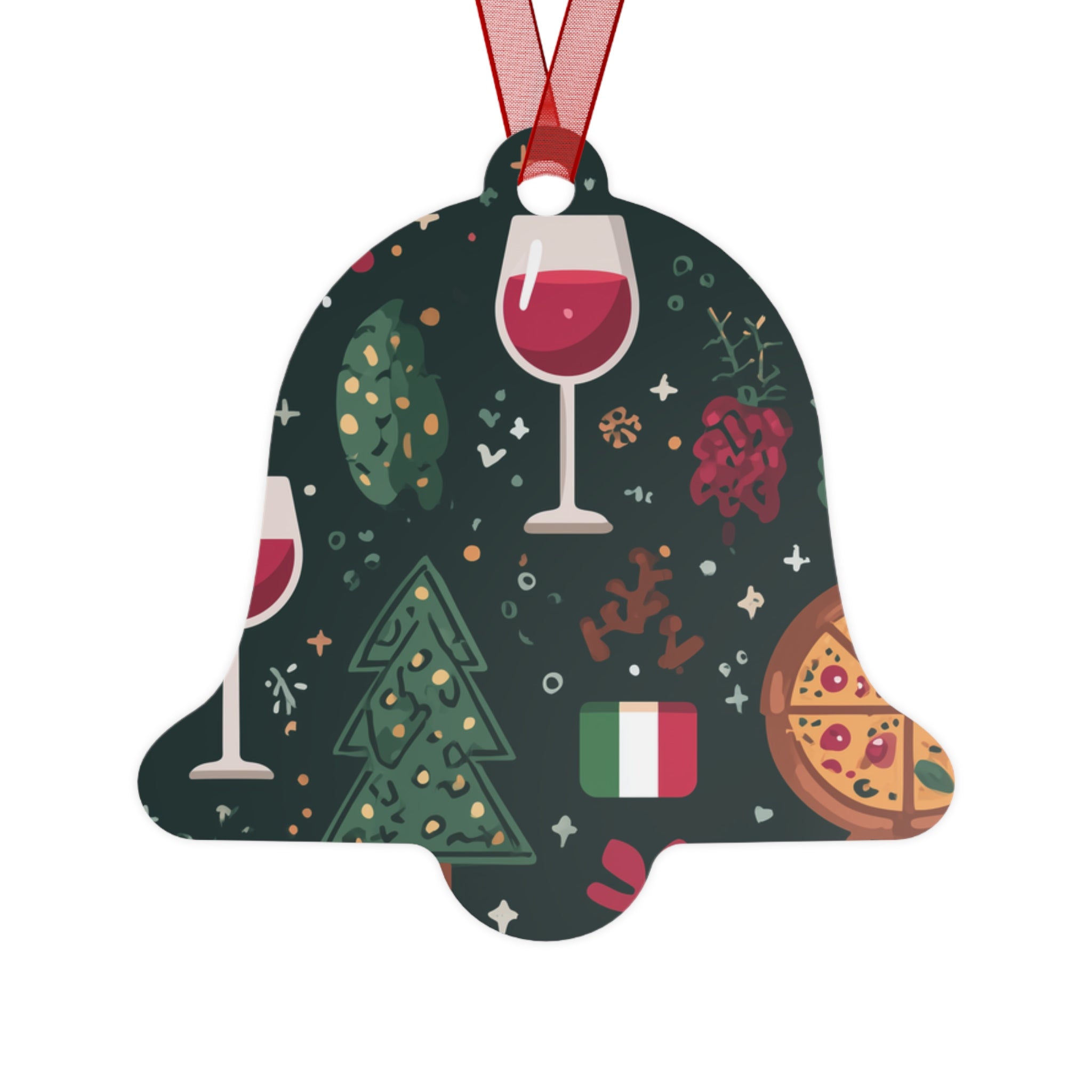 Italy Festive Metal Ornaments - Christmas Decor, Holiday Gifts, Personalized Tree Ornaments, Party Celebrations, Seasonal Decorations