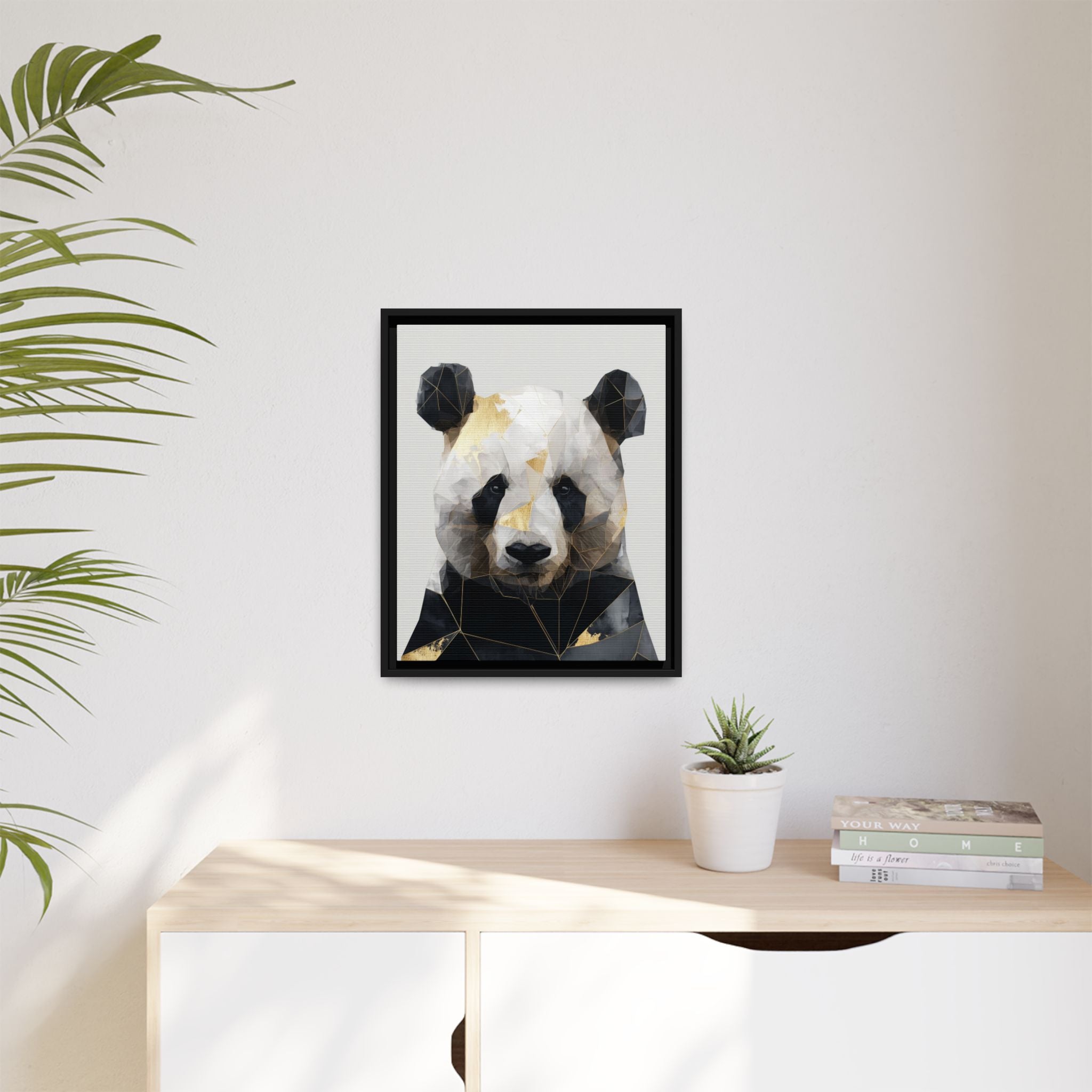 Fractal Panda: Geometric Digital Art, Low Poly Wildlife Portrait   |  Personalized & Custom Orders Available