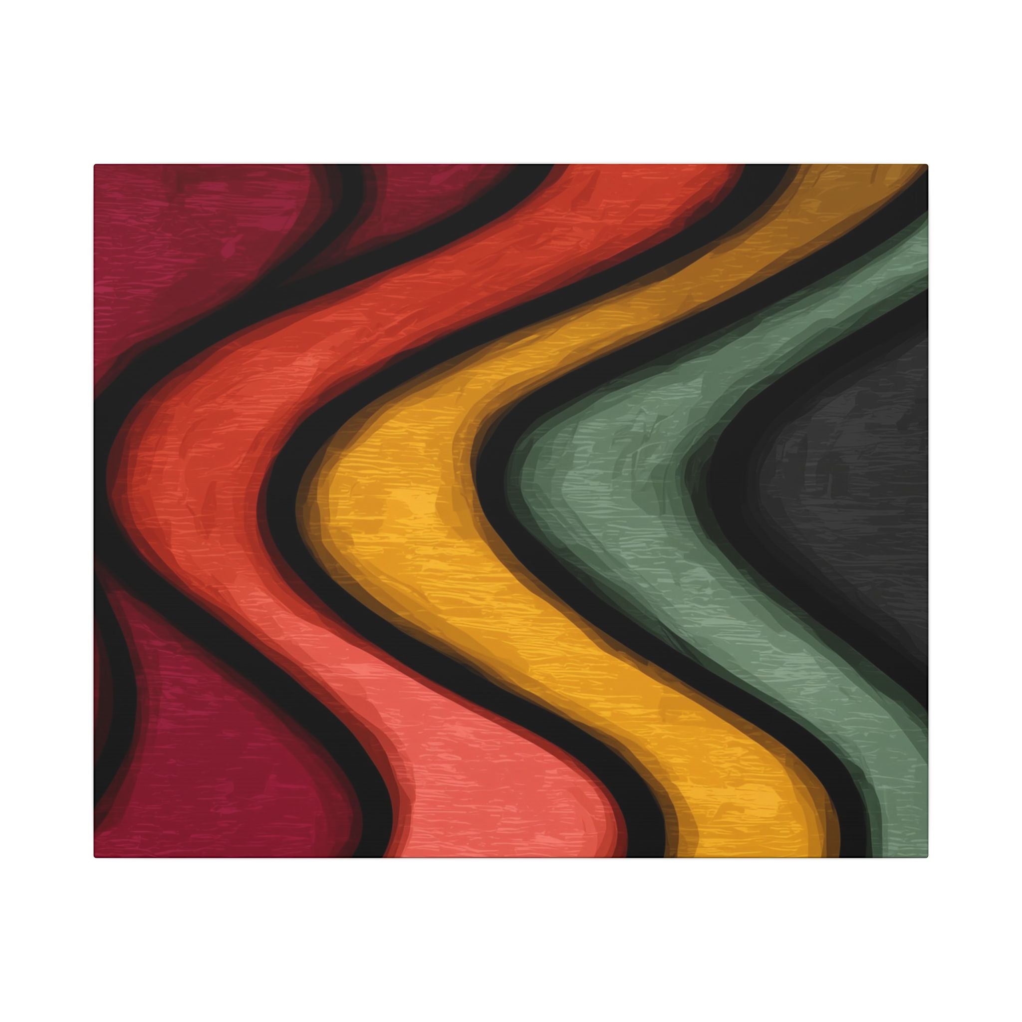 Autumnal Waves: Sinuous Organic Abstractions, Warm Color Landscape, Rhythmic Painterly Flow   |   Custom Orders Accepted