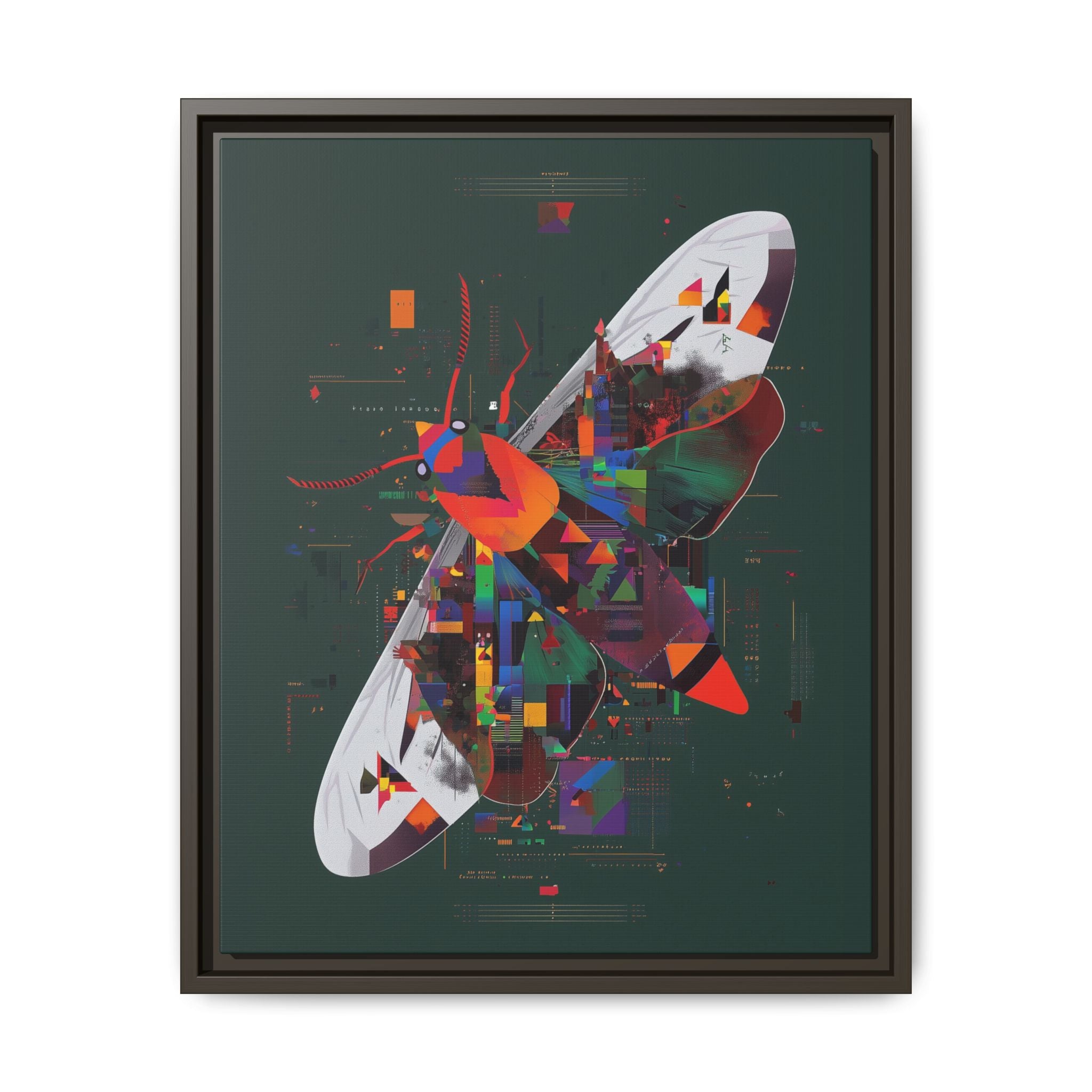 Digital Metamorphosis Framed Print : Geometric Butterfly Synthesis, Technological Nature Rendering   |   Custom Orders Available