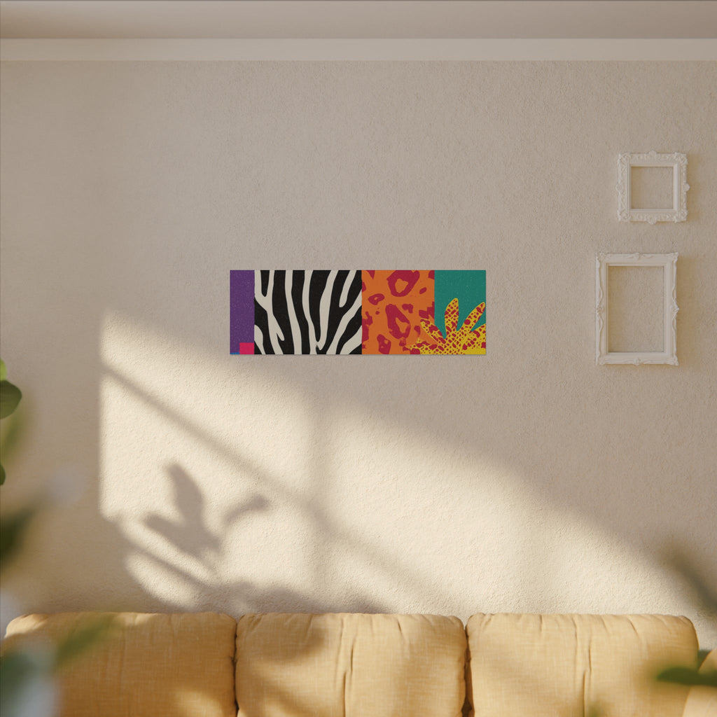 Copy of Pop Geometry: Zebra Leopard Fusion, Geometric Color Block, Modern Abstract Design   |   Custom Orders Accepted
