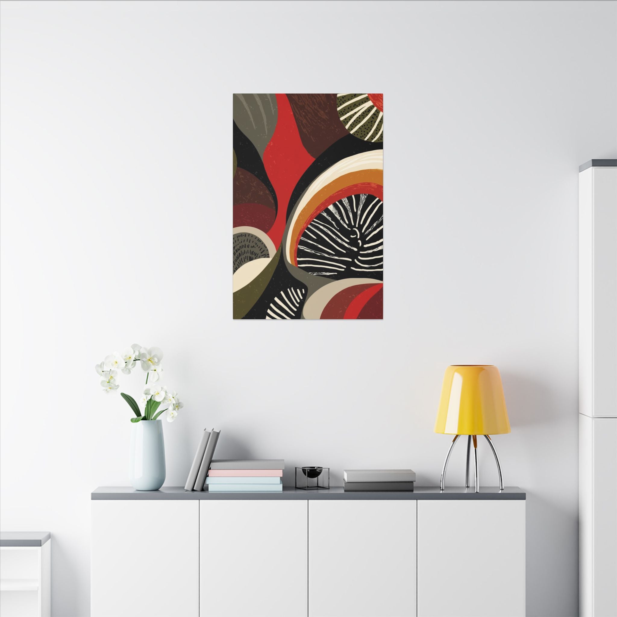 Harmonic Convergence: Organic Geometry, Mid-Century Modern Abstract, Earthy Palette Composition   |   Custom Orders Accepted