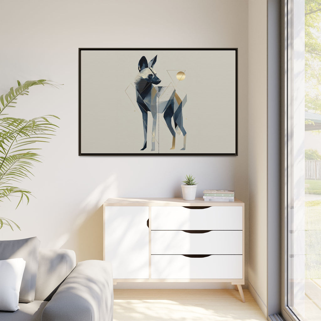 Canine Geometry: Fragmented African Wild Dog Portrait, Modern Graphic Design Study   |  Personalized & Custom Orders Available
