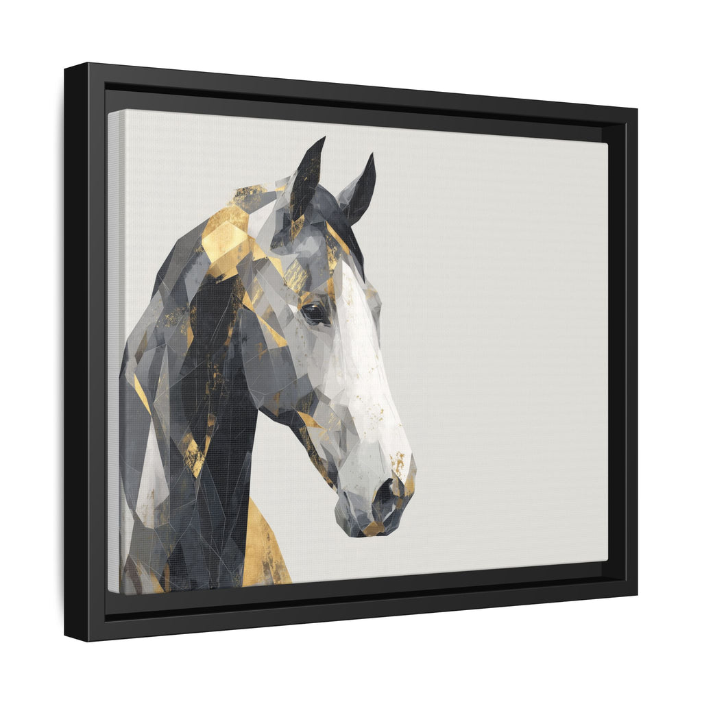 Geometric Stallion: Cubist Equine Art, Modern Metallic Polygonal Design   |  Personalized & Custom Orders Available
