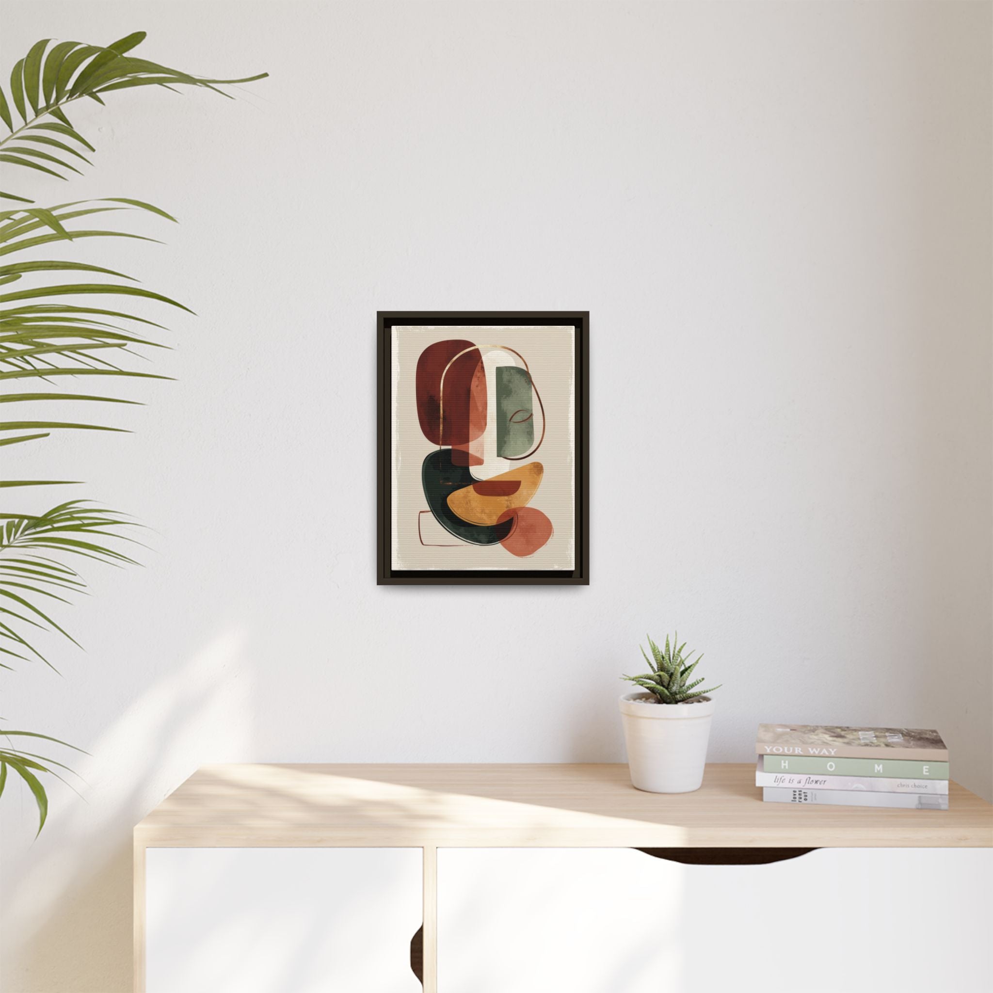 Layered Geometries: Mid-Century Modern Composition, Organic Abstract Design, Translucent Intersecting Shapes   |   Custom Orders Accepted