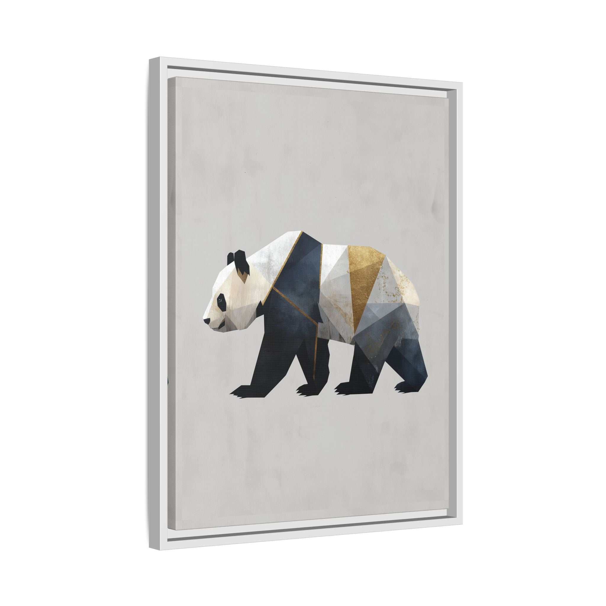 Geometric Panda: Cubist Animal Portrait, Modern Minimalist Art Style   |  Personalized & Custom Orders Available