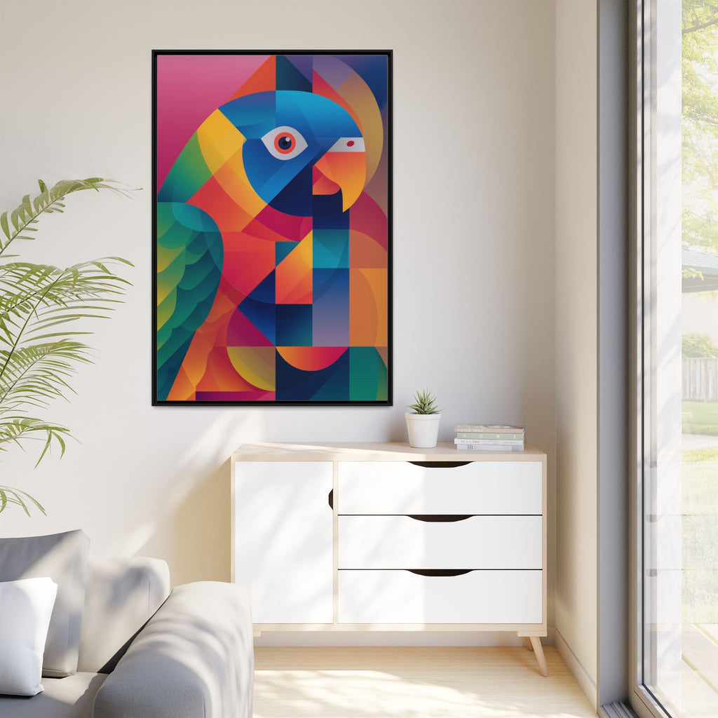 Prismatic Parrot: Cubist Deconstruction, Geometric Color Explosion   |  Personalized & Custom Orders Available