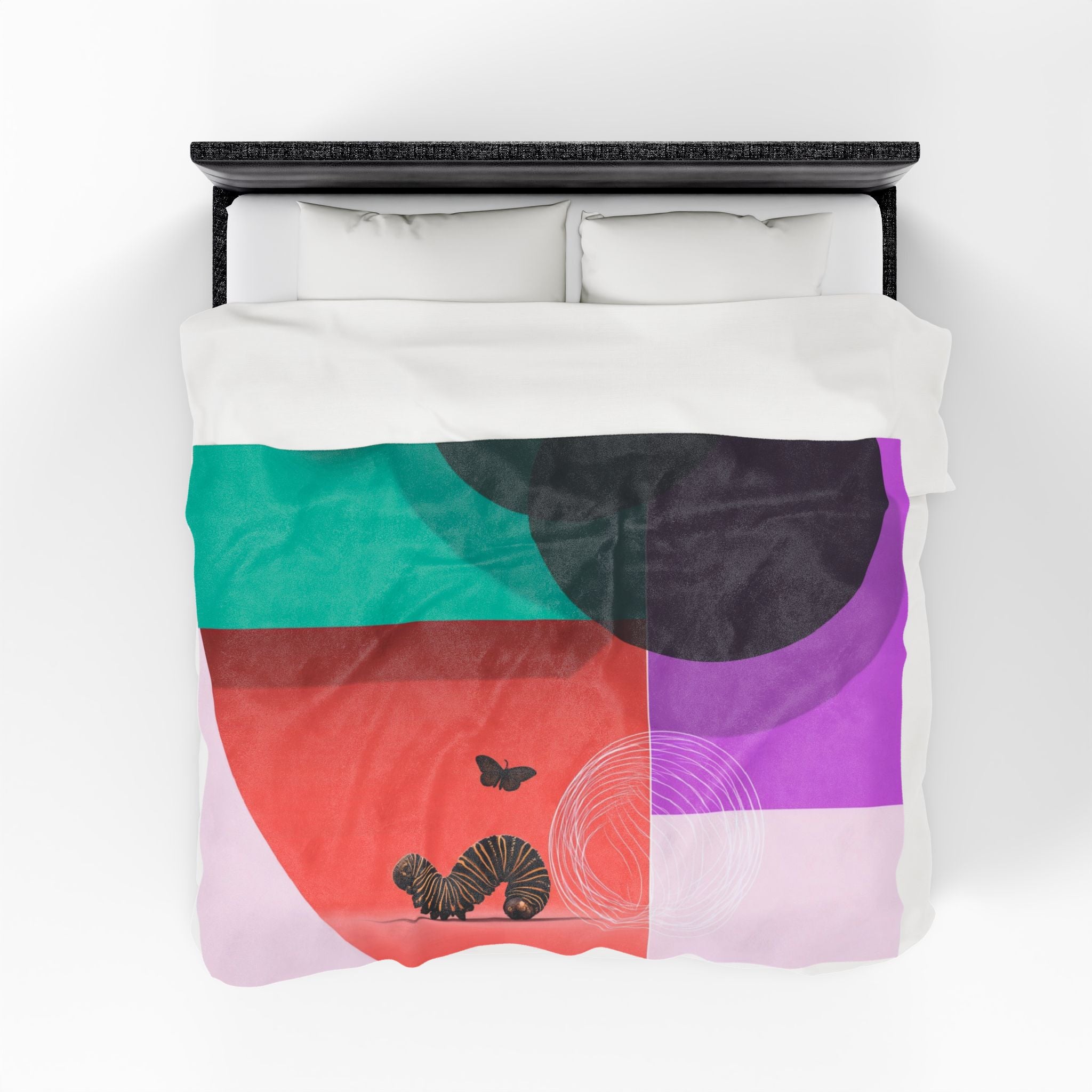 Metamorphosis of Geometry: Asymmetrical Abstract Composition, Translucent Color Quadrants   |    Custom Orders Available