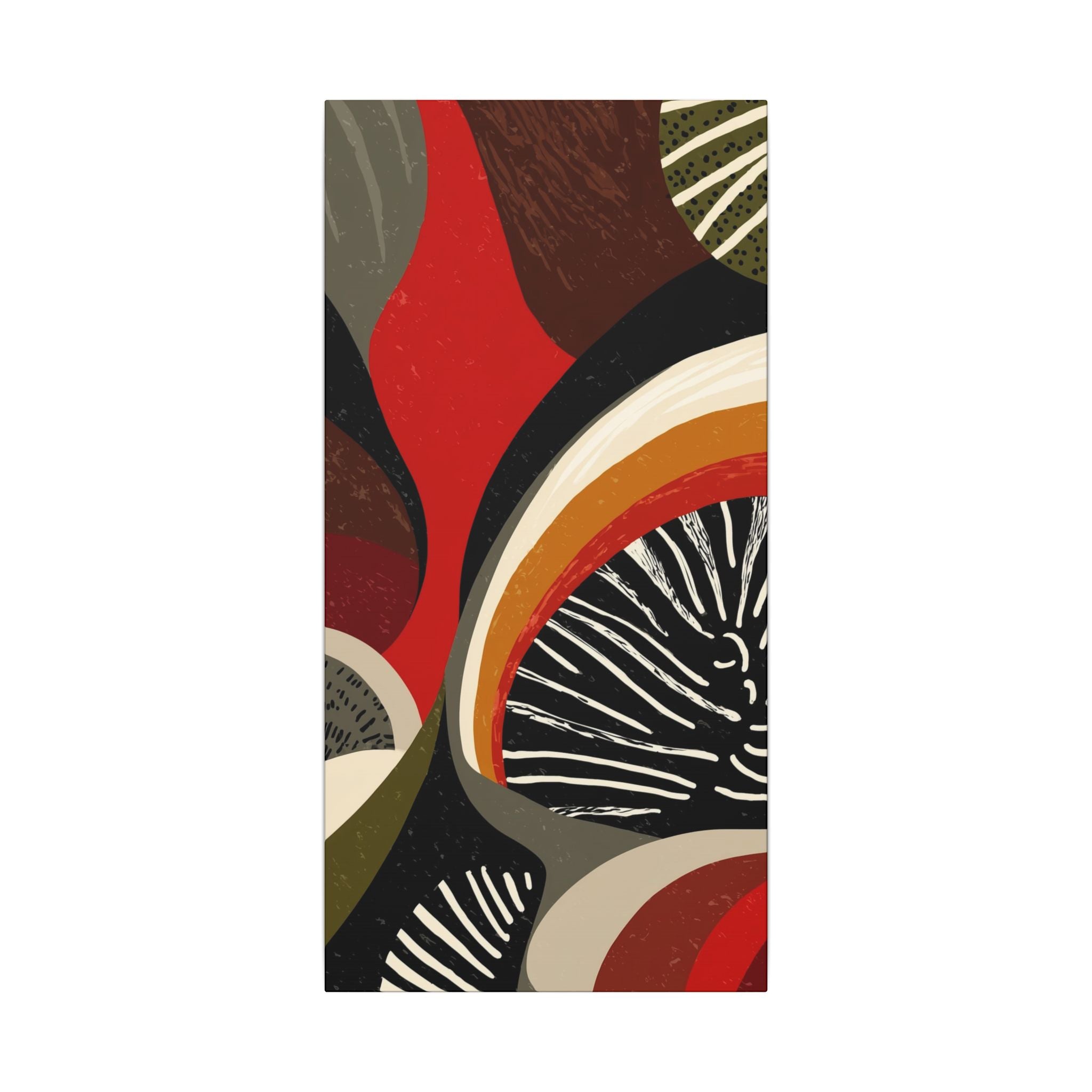 Harmonic Convergence: Organic Geometry, Mid-Century Modern Abstract, Earthy Palette Composition   |   Custom Orders Accepted