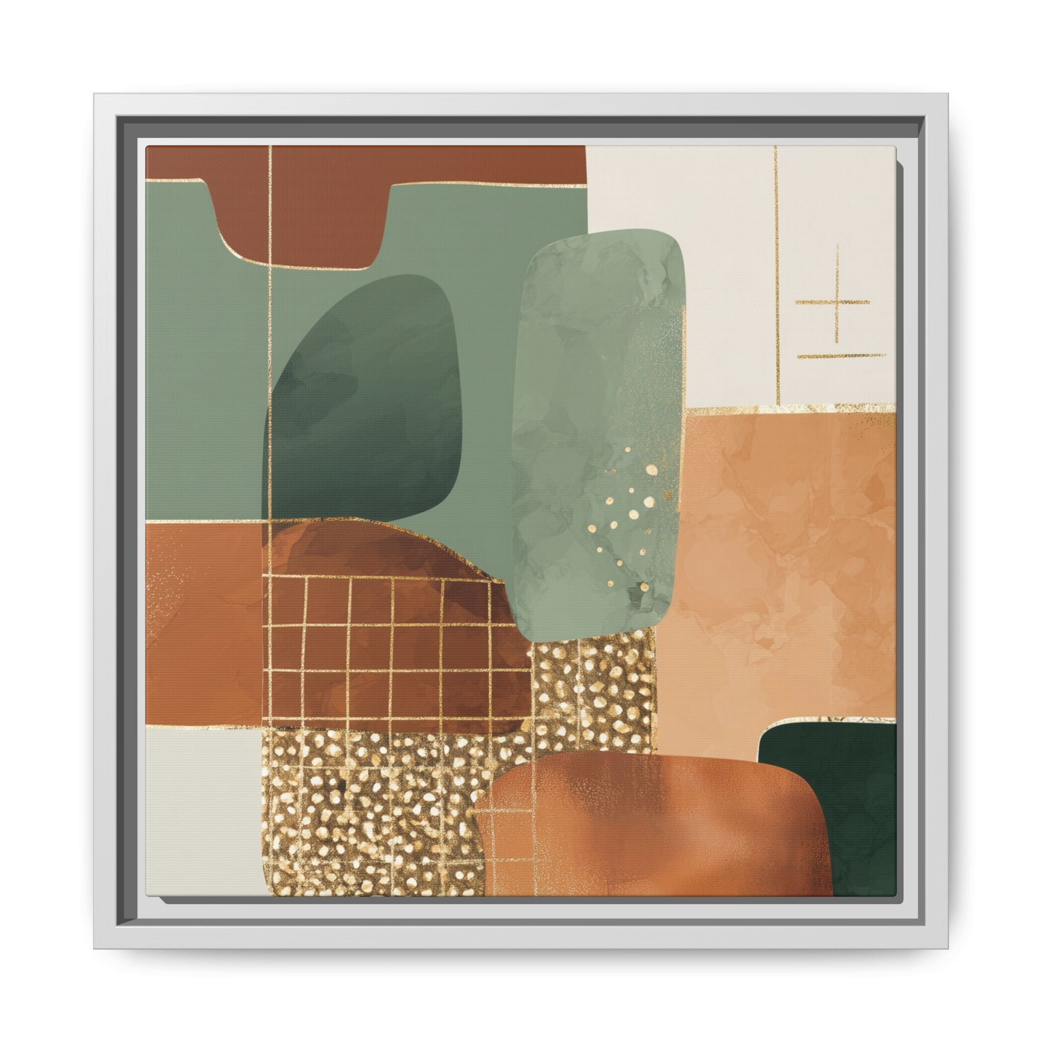 Geometric Harmony: Abstract Minimalist Art, Mid-Century Modern Design, Organic Shapes Composition   |   Custom Orders Accepted