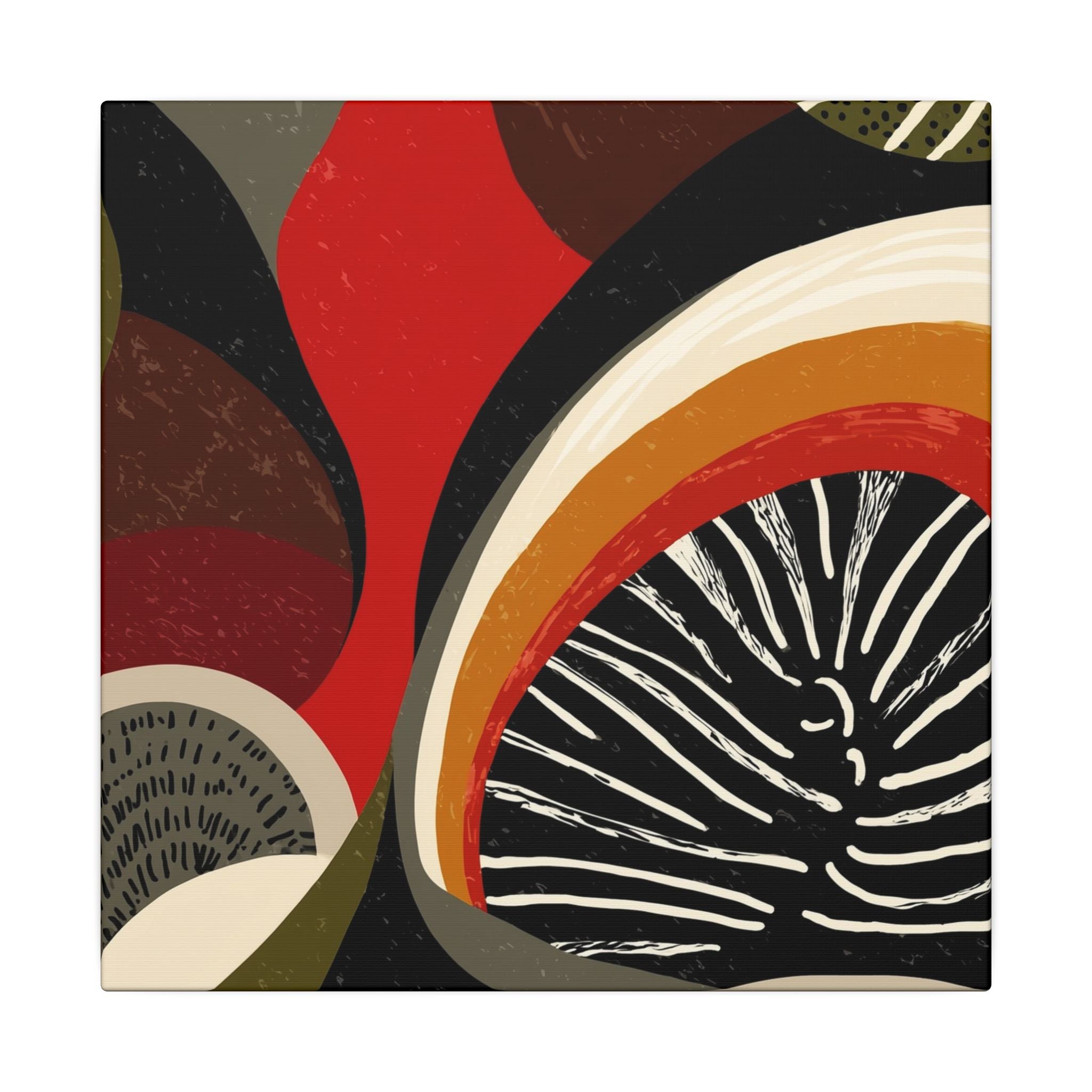 Harmonic Convergence: Organic Geometry, Mid-Century Modern Abstract, Earthy Palette Composition   |   Custom Orders Accepted