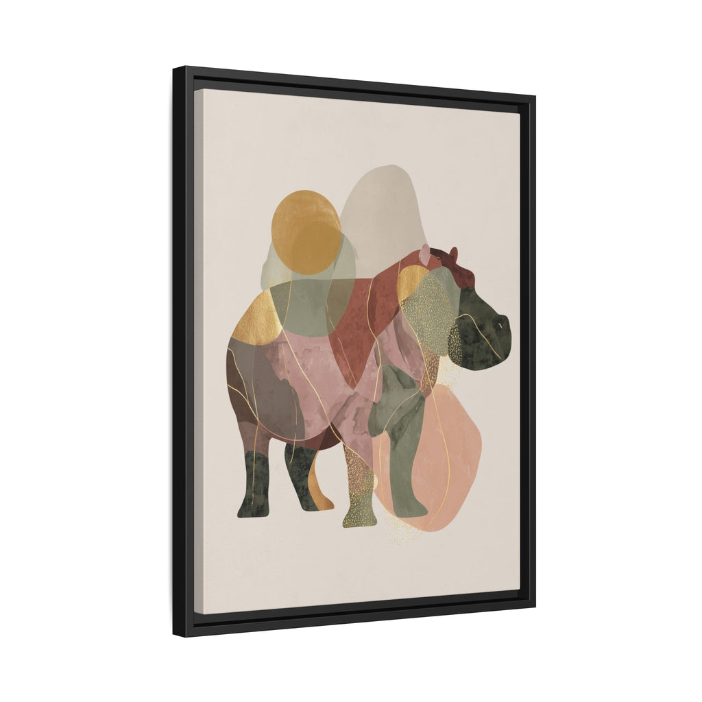 Geometric Harmony: Abstract Hippo Silhouette, Modern Minimalist Animal Art   |    Custom Orders Available