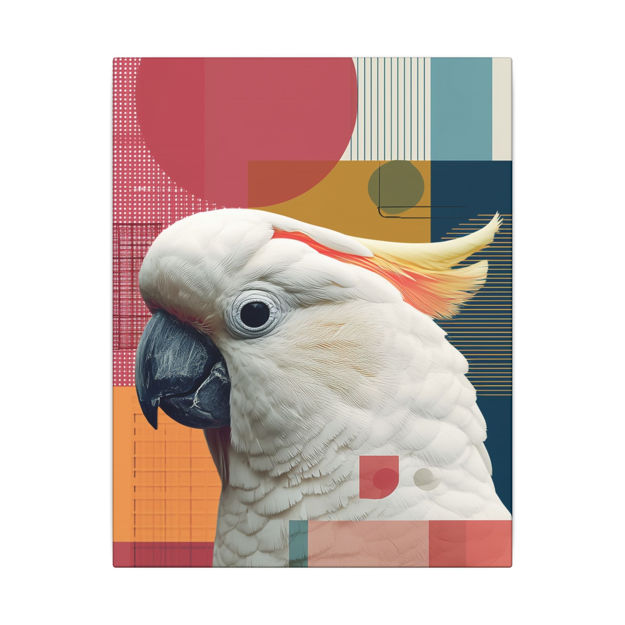 Crest of Elegance: Geometric Wildlife Portrait, Contemporary Avian Art   |    Custom Orders Available