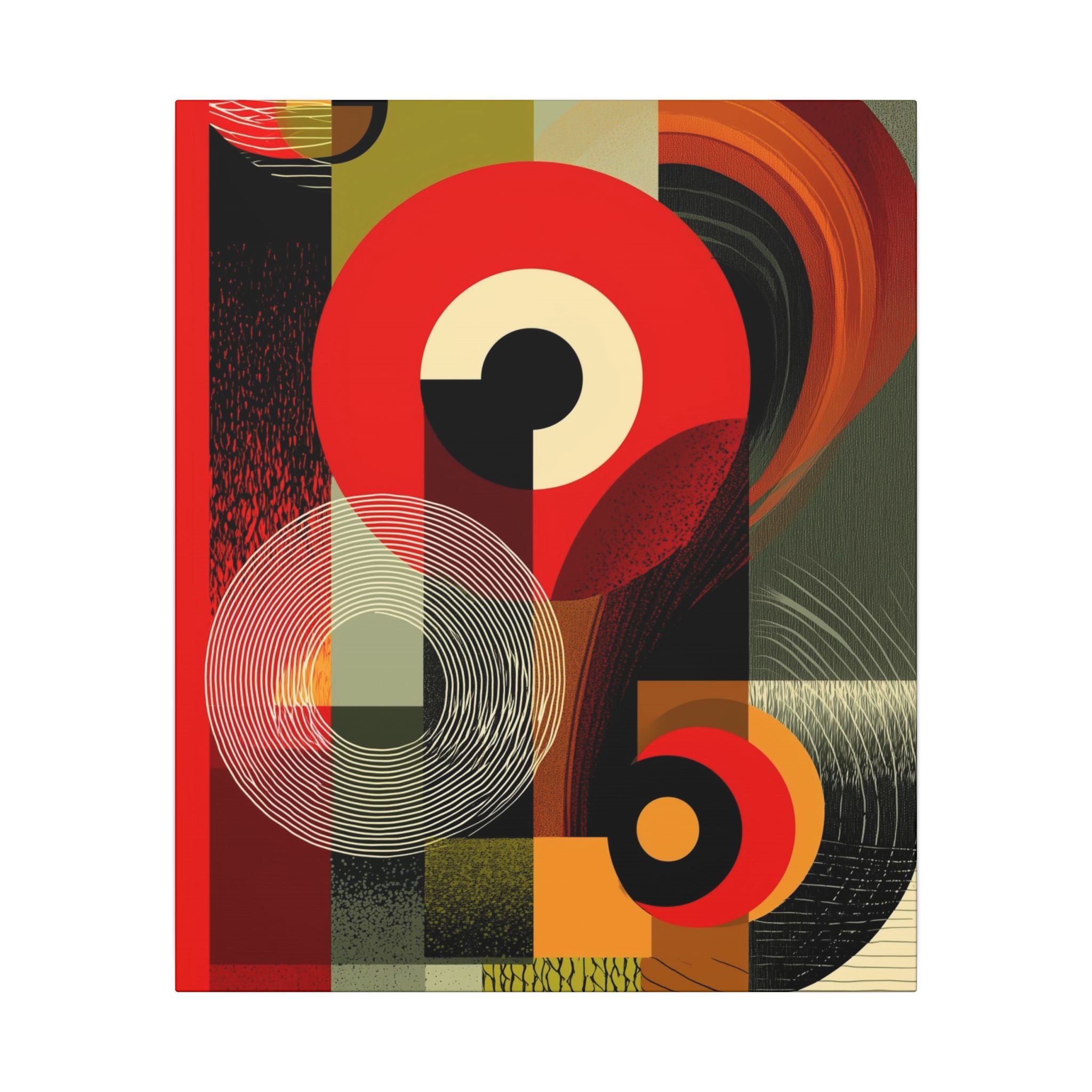 Geometric Convergence: Mid-Century Modern Abstract, Constructivist Design Principles, Bold Chromatic Composition   |   Custom Orders