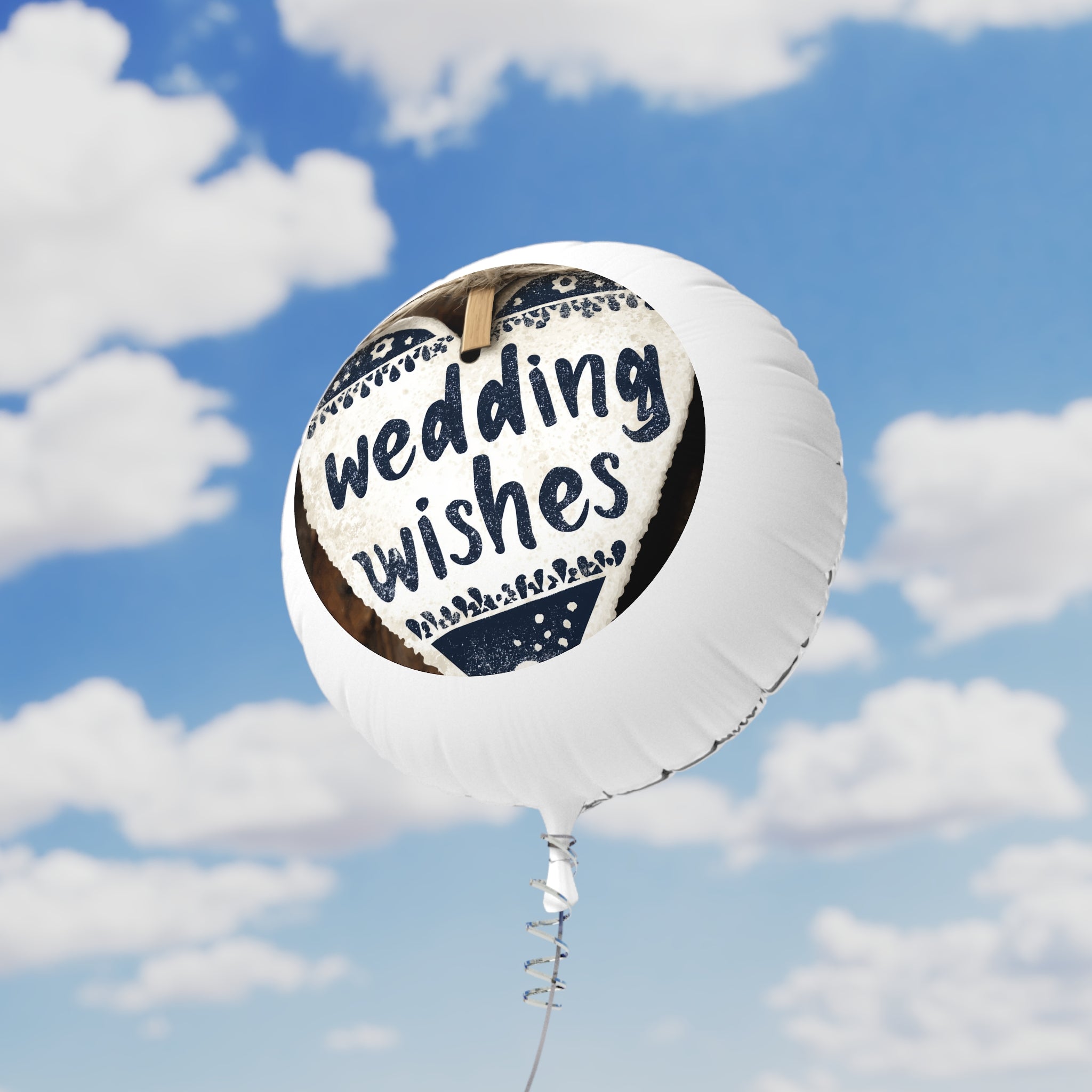 Wedding Wishes Mylar Balloon